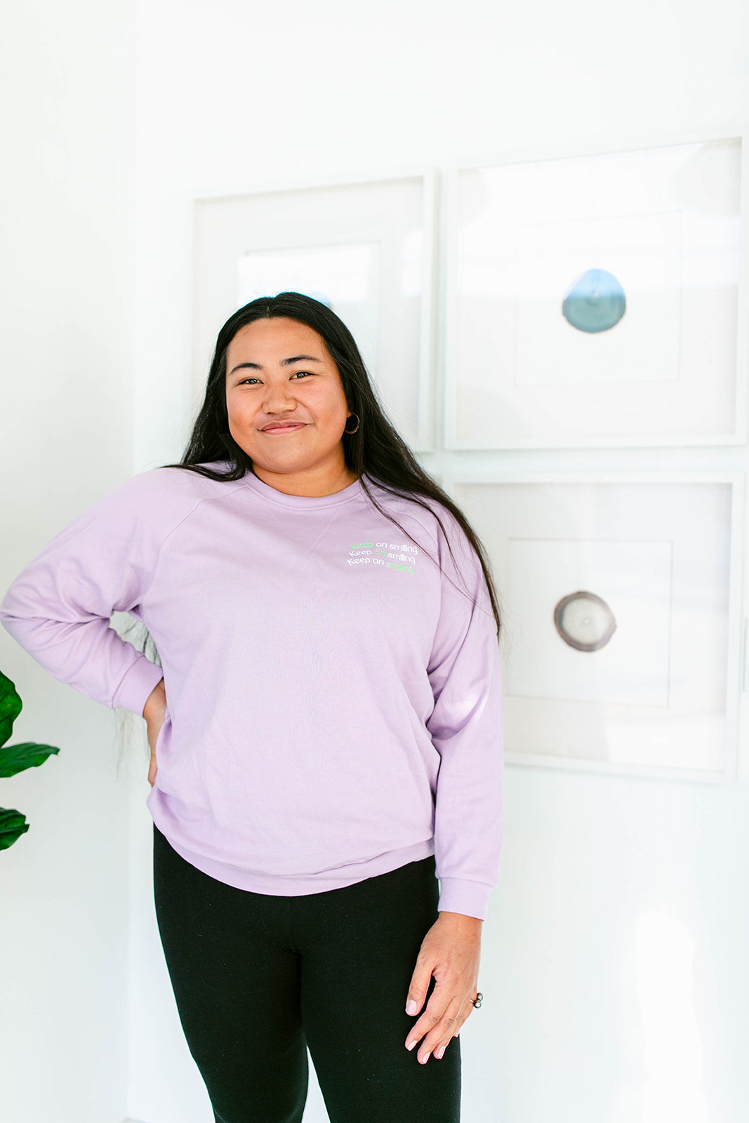 TABY ORIGINAL DESIGN: Keep On Smiling Pullover In LILAC** RESTOCKED***