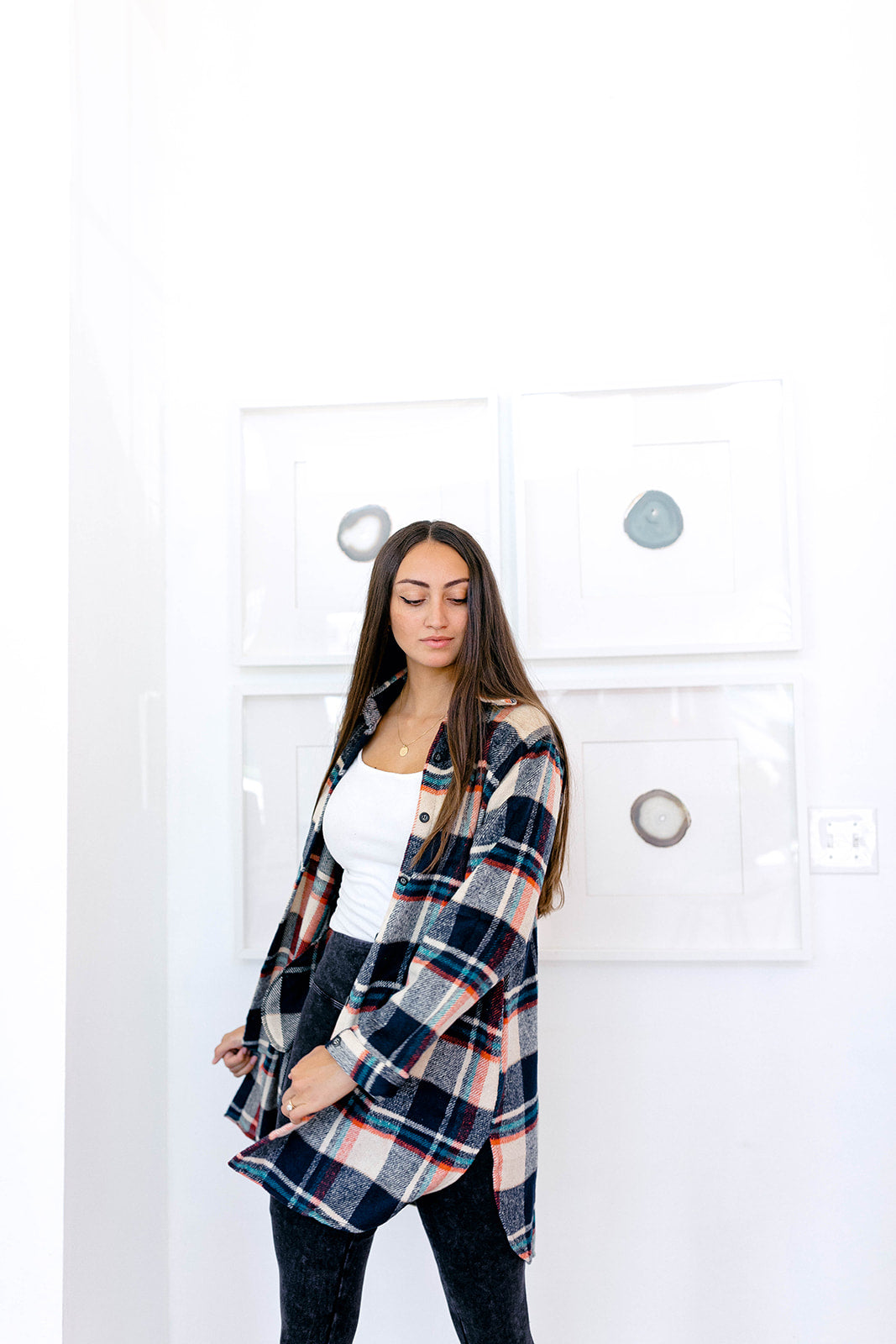 Vagabond Plaid Jacket In TAUPE*** RESTOCKED*** AVAILABLE IN SIZES SMALL-3X!!***