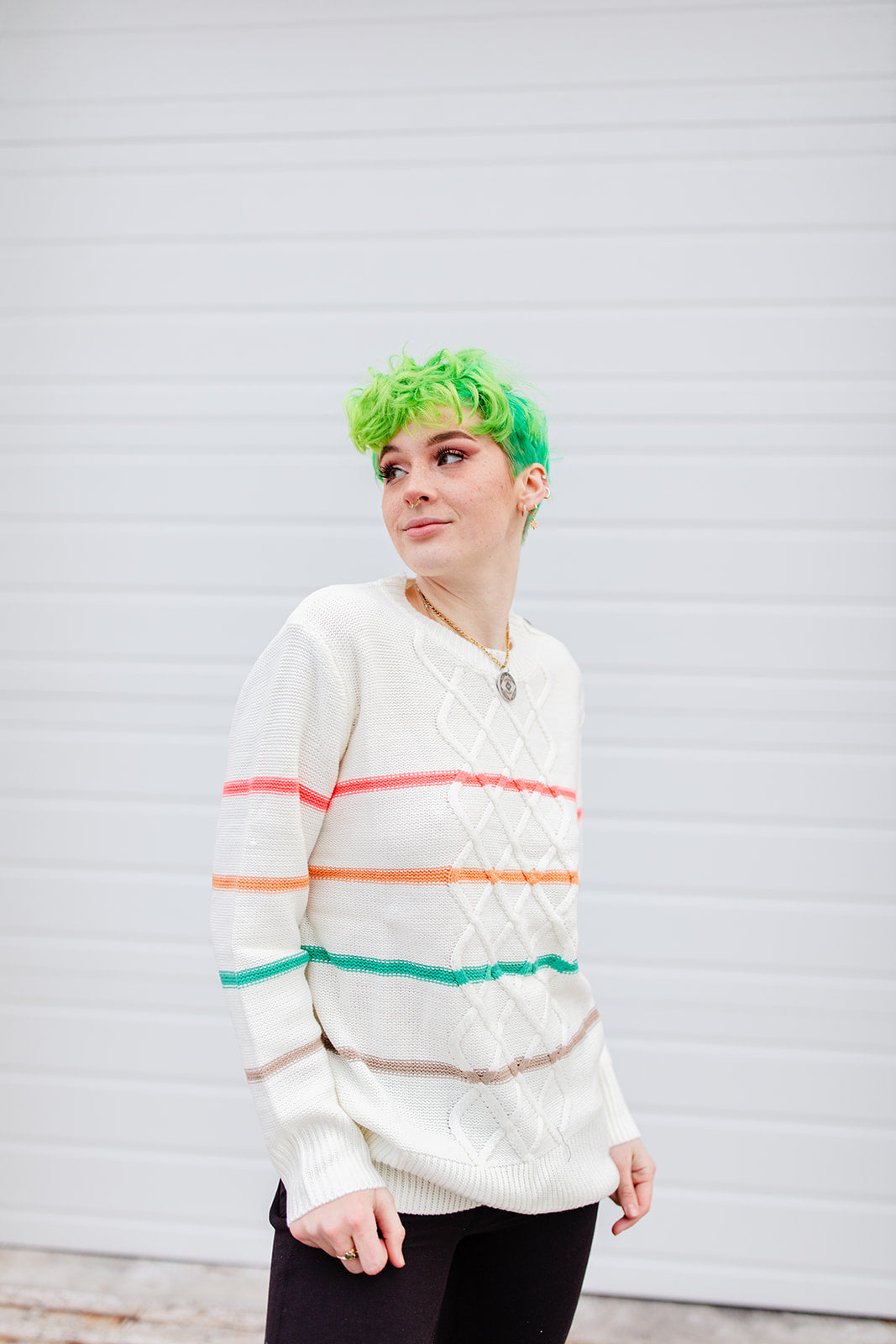 I Love Me Striped Sweater