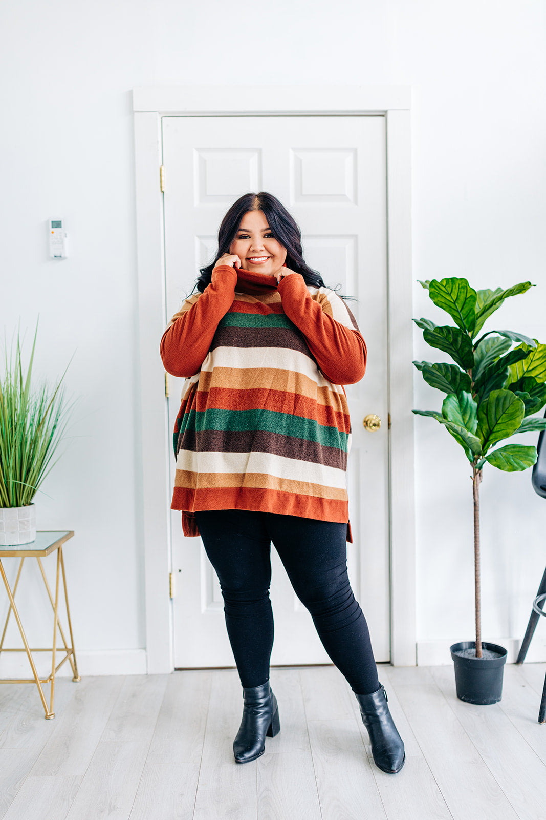 Ericka Funnel Neck Sweater Top