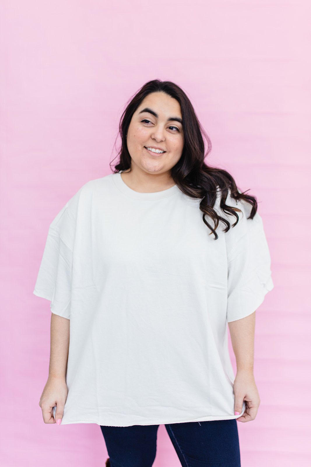 Boyfriend Boxy Knit Top In BONE***