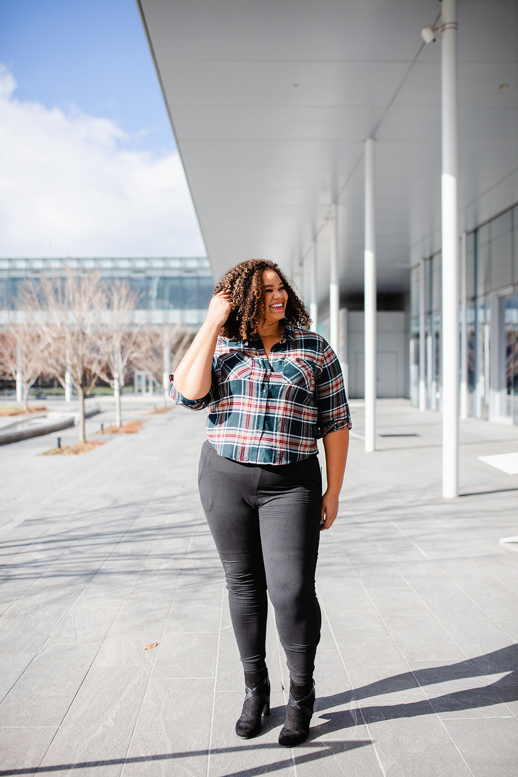 CHAD PLAID TOP