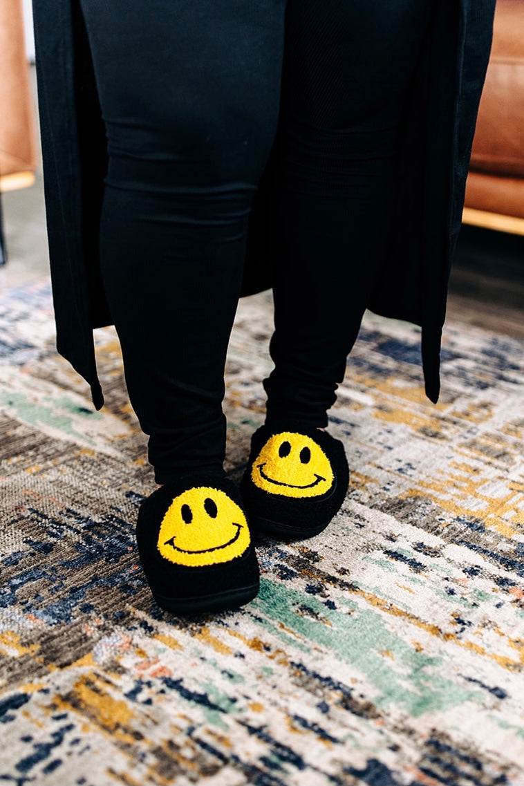 Smile More, Worry Less Slippers