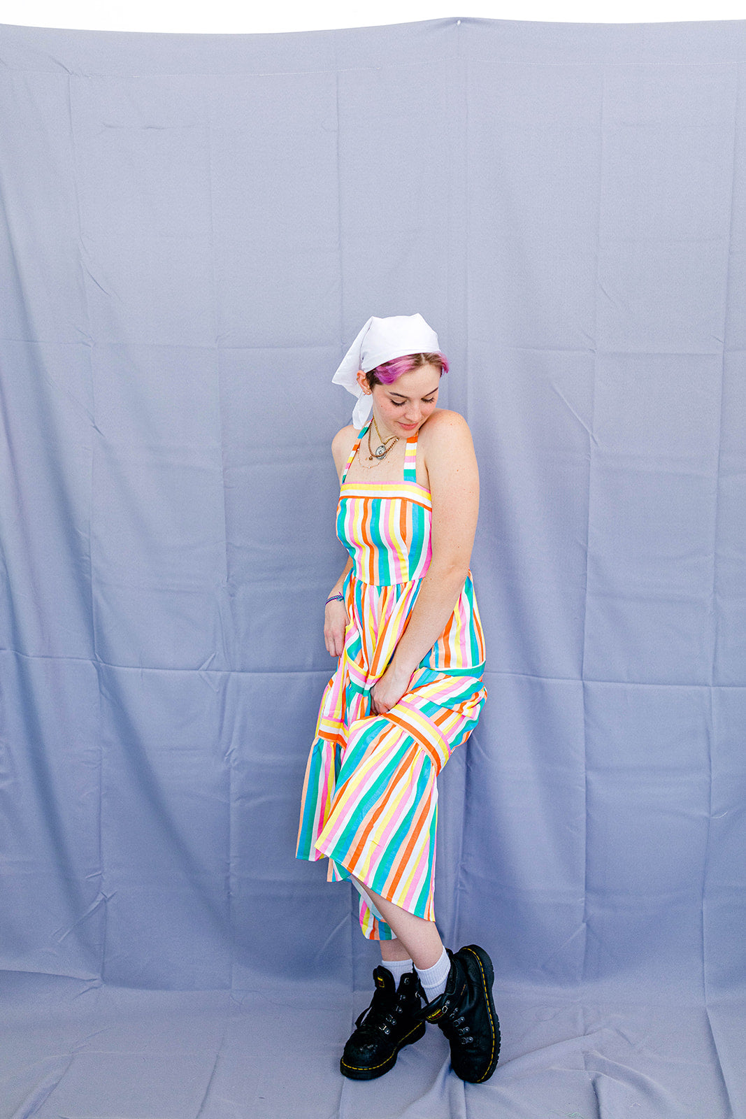 Band Of Color Dress In Sizes XS-5X!***