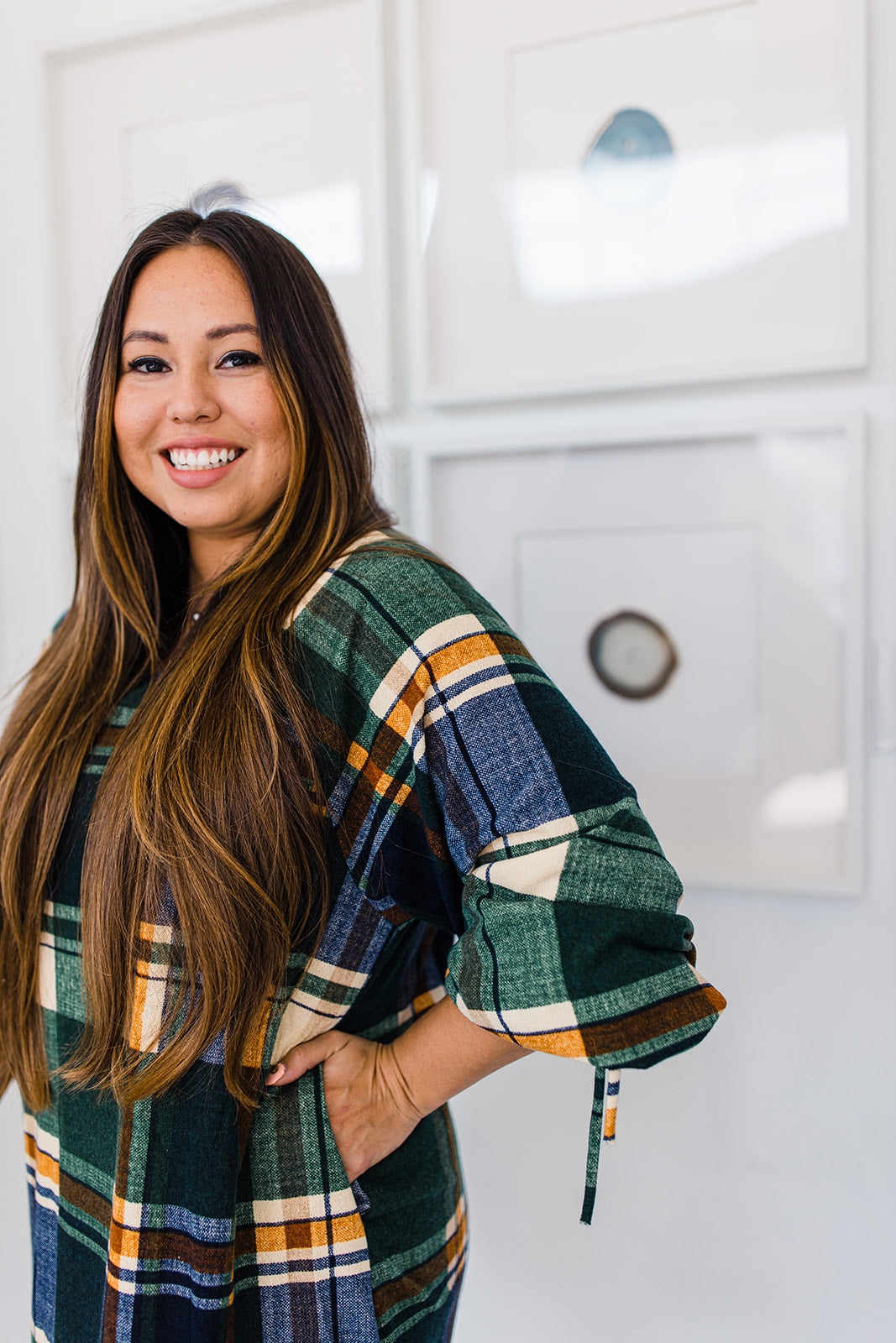 Turning Heads Plaid Dress TABY'S PICK***