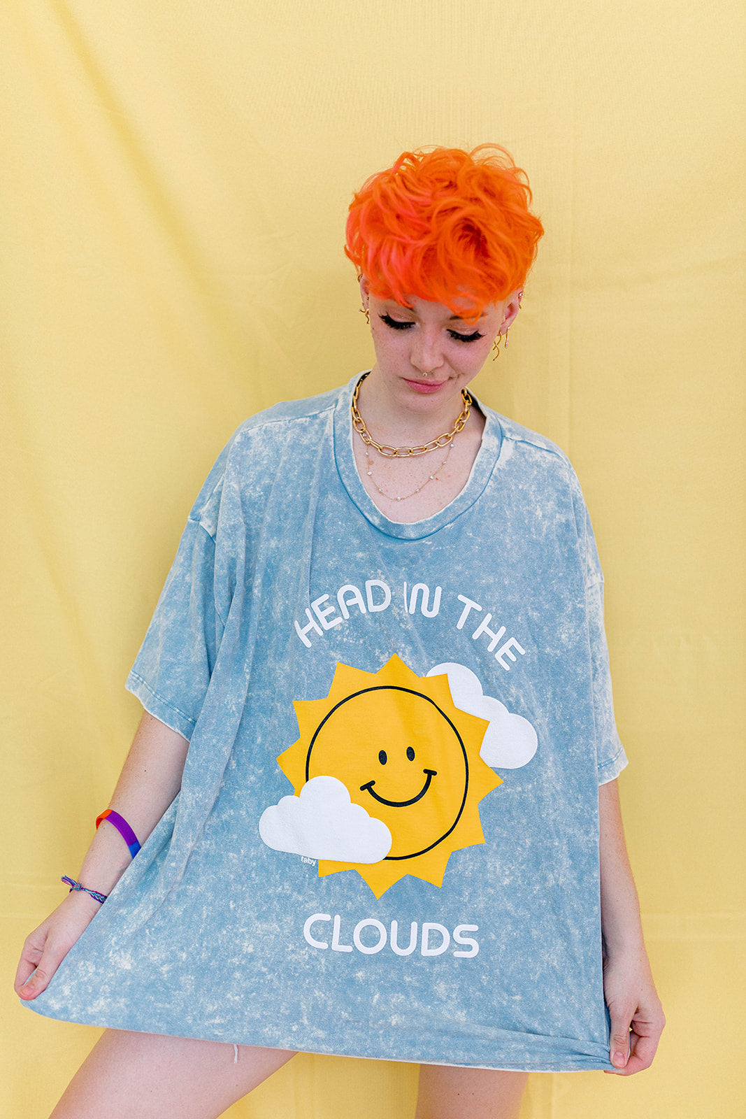 TABY ORIGINAL: Head In The Clouds Top In ICE ACID WASH+EXTREME PUFF***