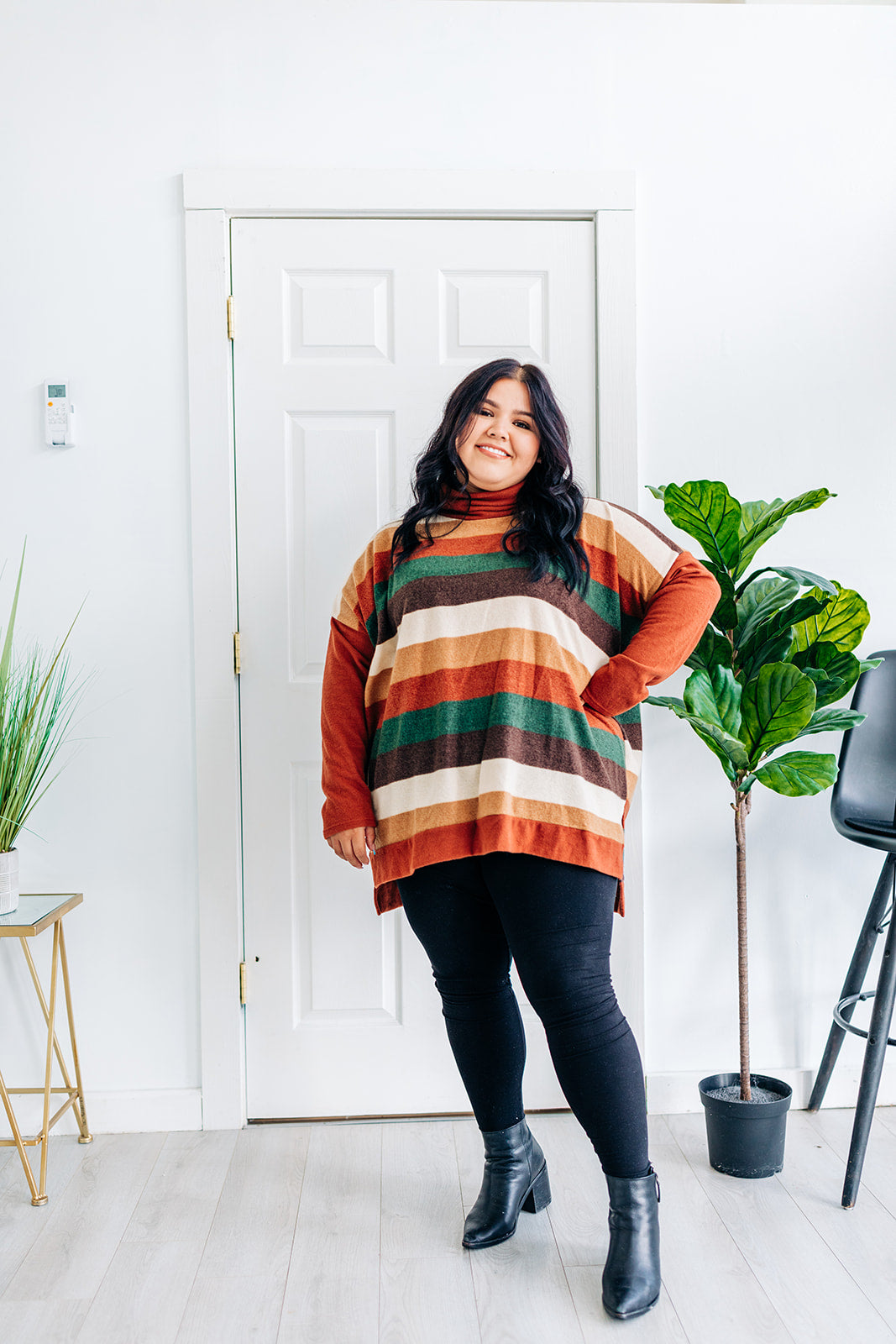 Ericka Funnel Neck Sweater Top