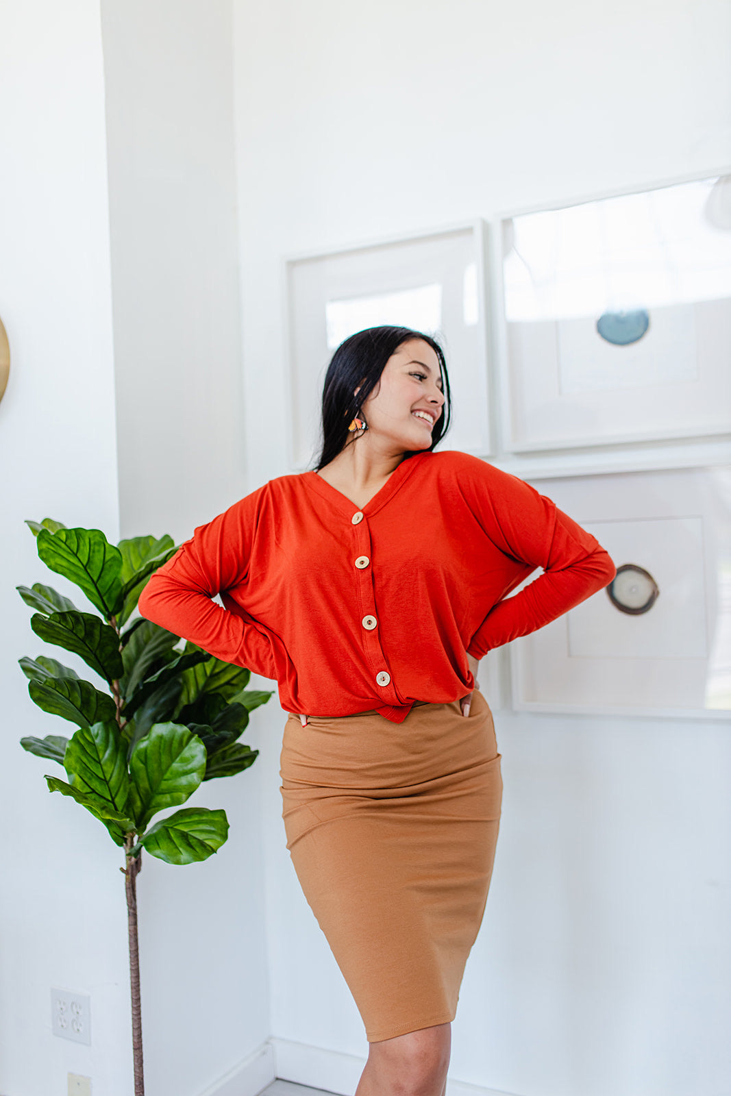 Emma Button Down Tie Tee