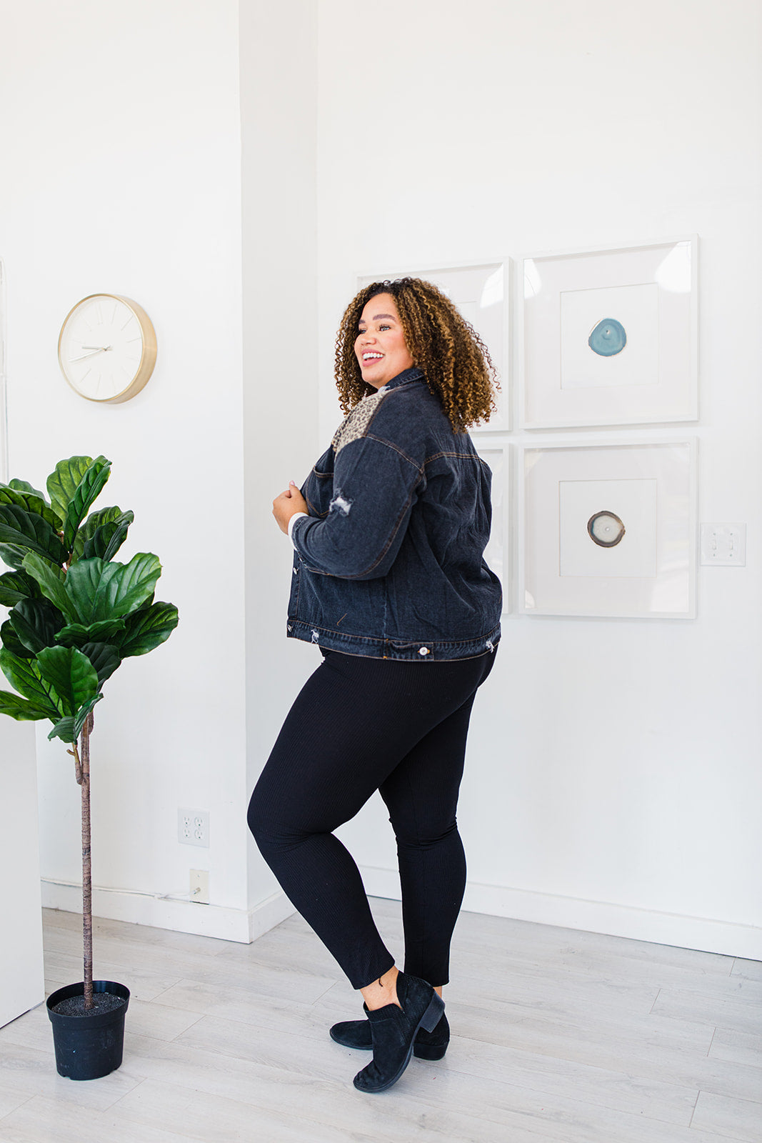 Goodness Gracious Denim Jacket In CHARCOAL*** TABY'S PICK