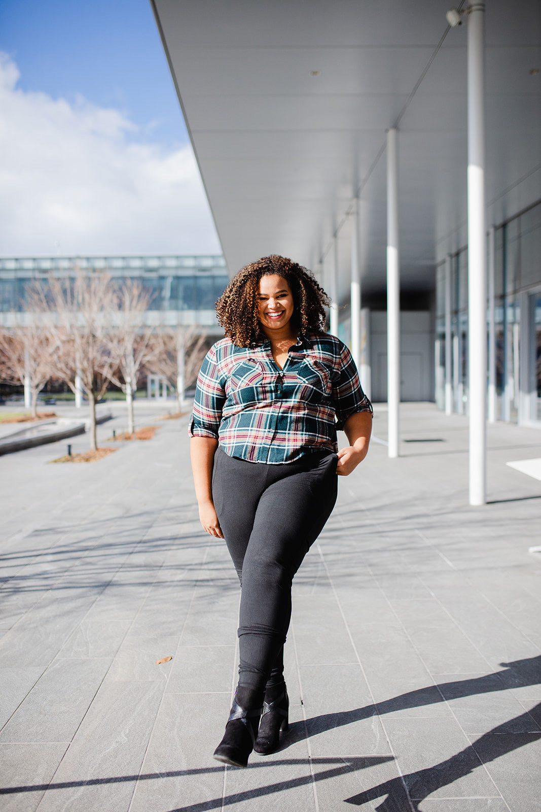 CHAD PLAID TOP