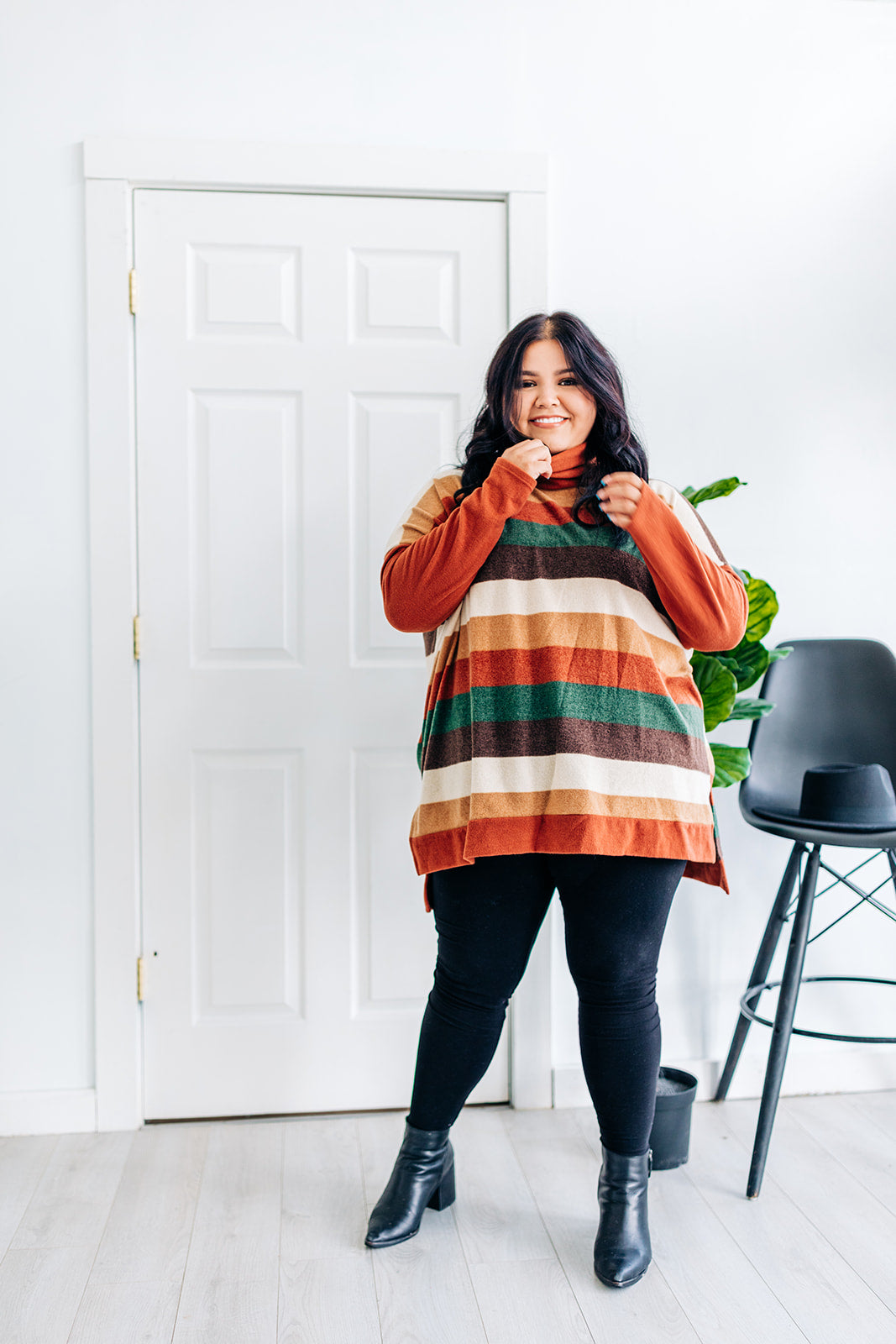 Ericka Funnel Neck Sweater Top