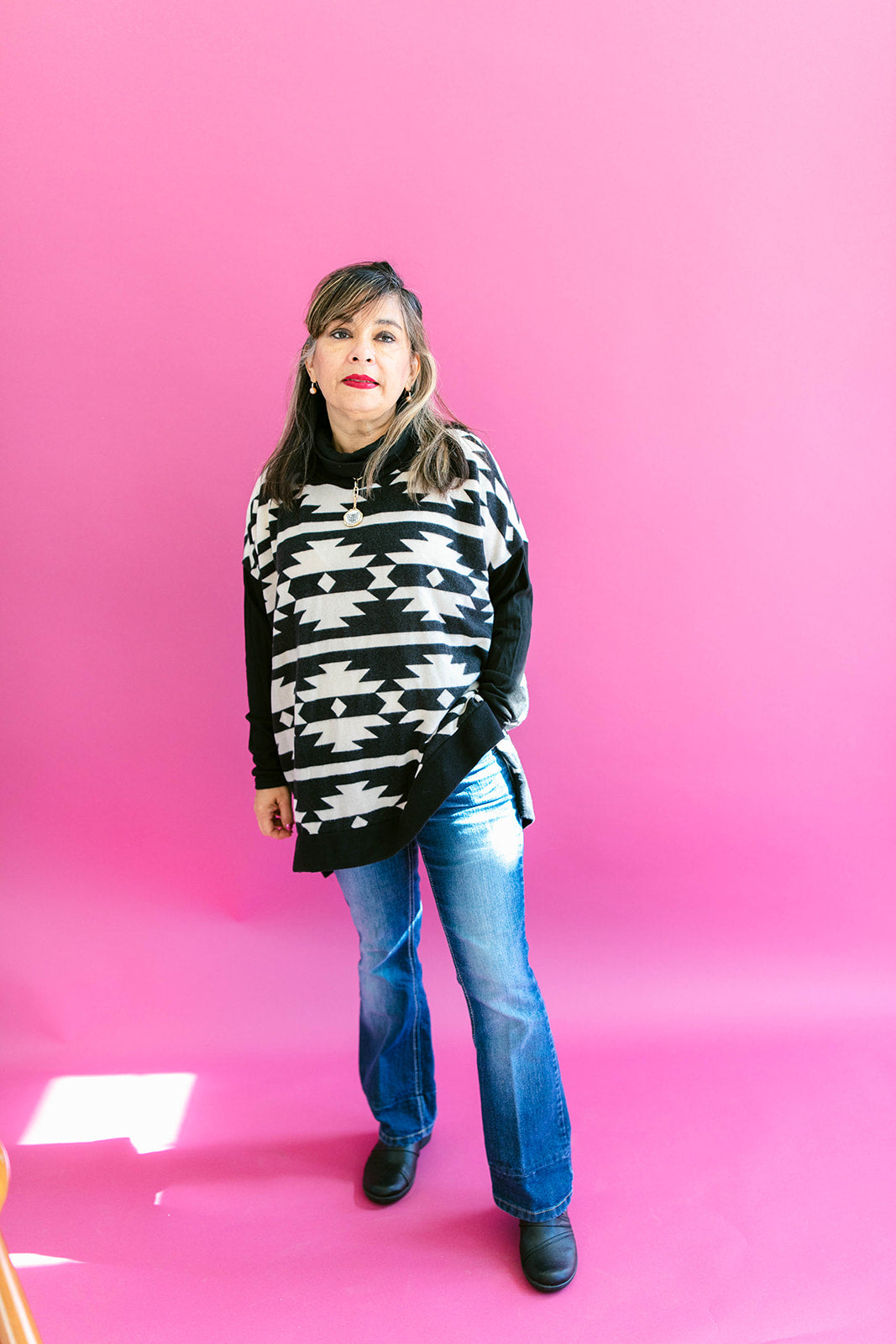 Jade Funnel Neck Sweater Top no