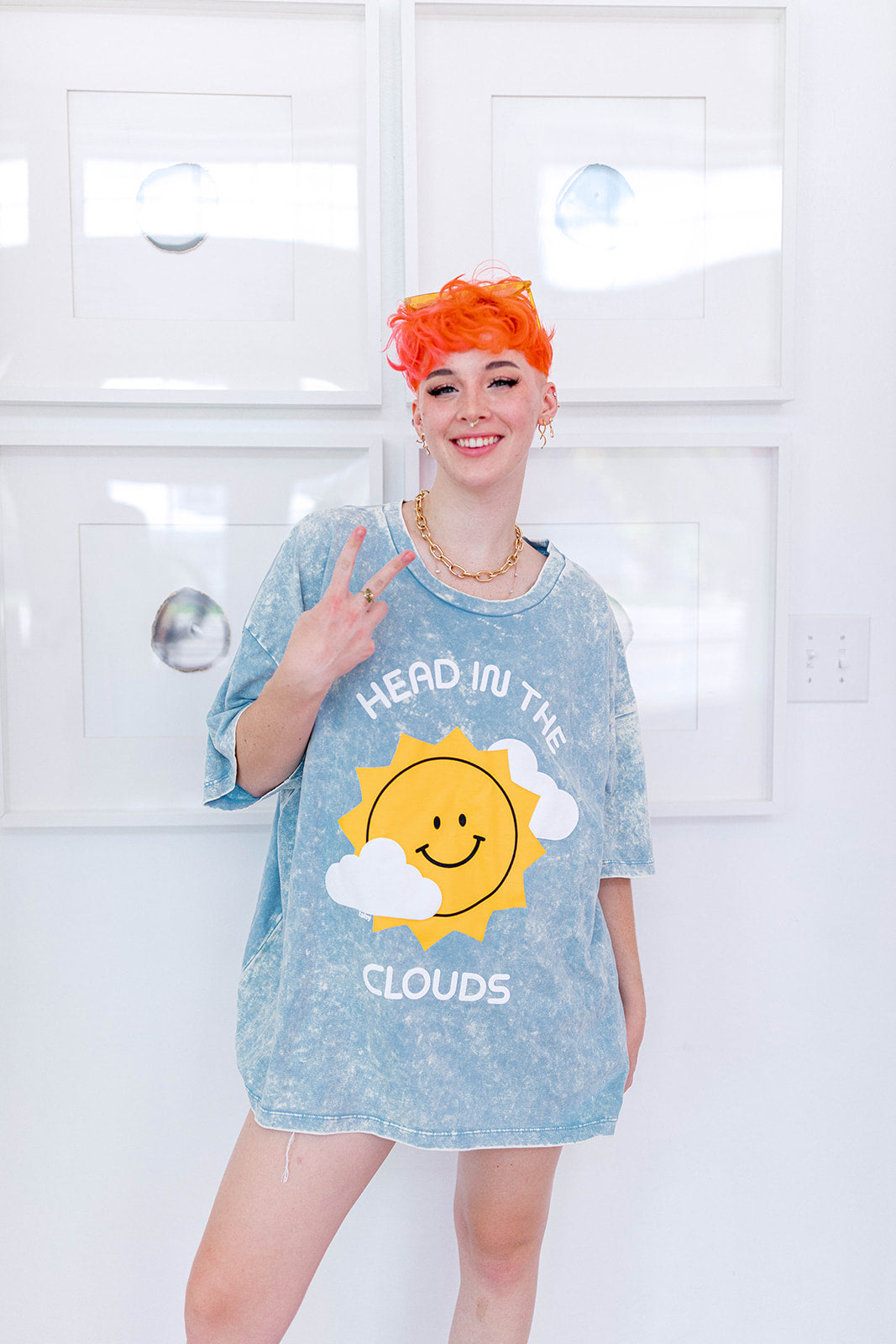 TABY ORIGINAL: Head In The Clouds Top In ICE ACID WASH+EXTREME PUFF***