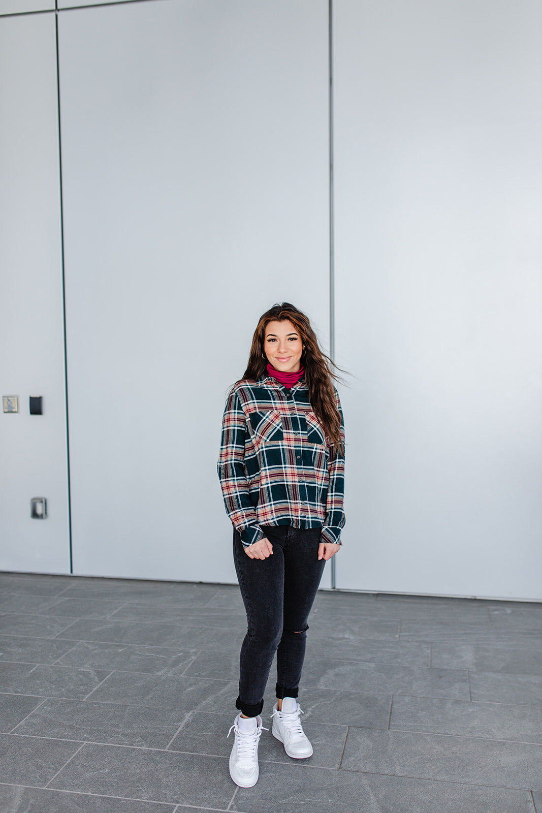 CHAD PLAID TOP