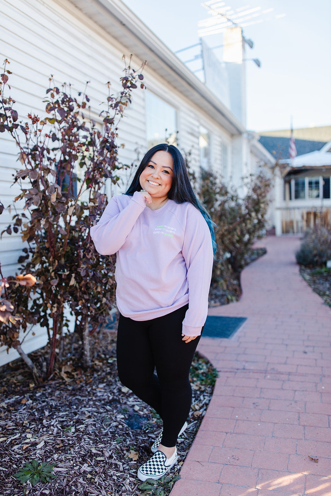 TABY ORIGINAL DESIGN: Keep On Smiling Pullover In LILAC** RESTOCKED***