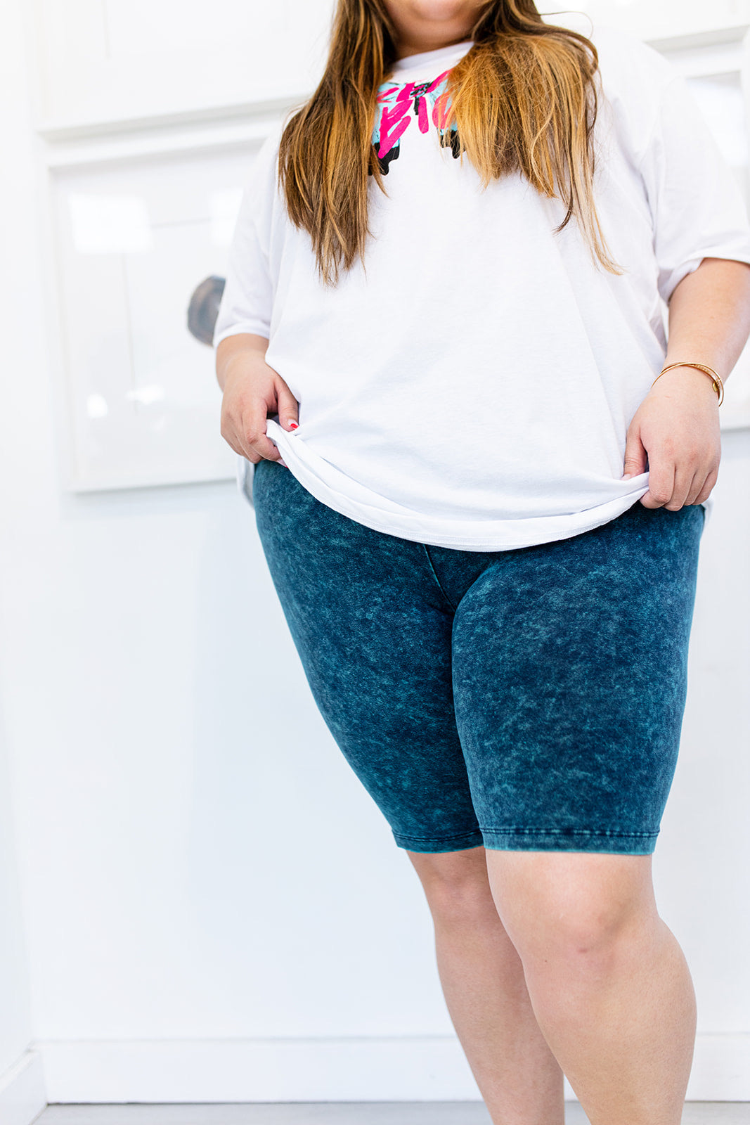 My Rad Biker Shorts In AQUA***