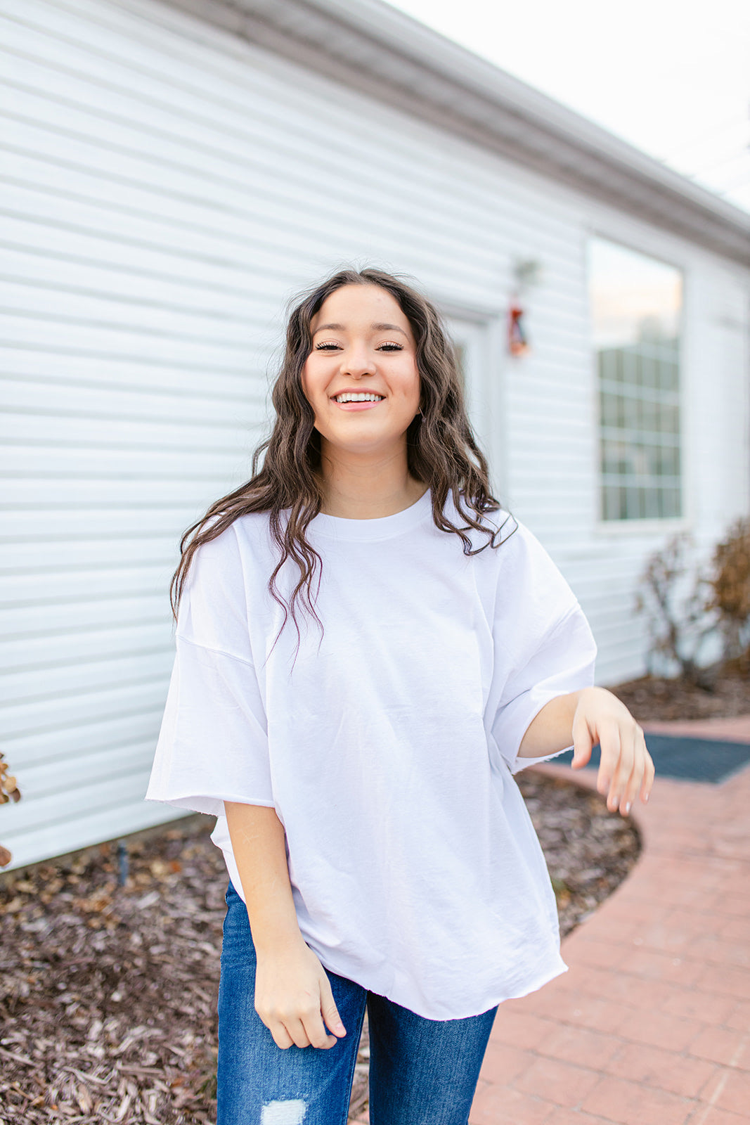 Boyfriend Boxy Knit Top In WHITE***
