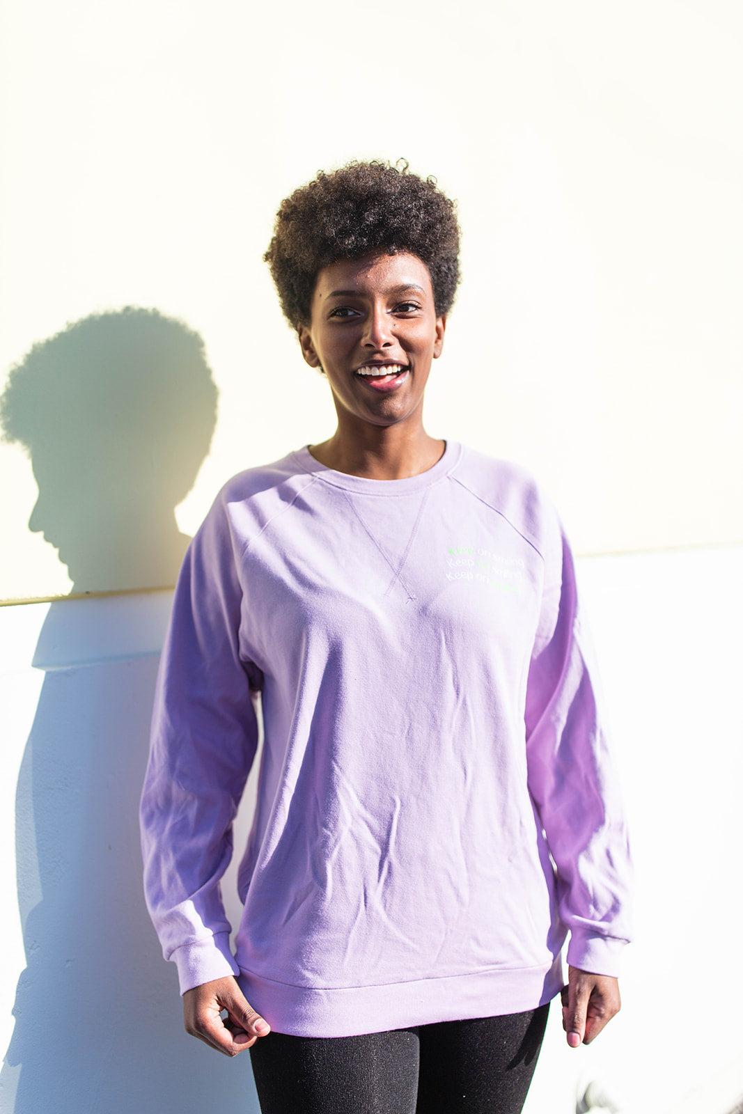 TABY ORIGINAL DESIGN: Keep On Smiling Pullover In LILAC** RESTOCKED***
