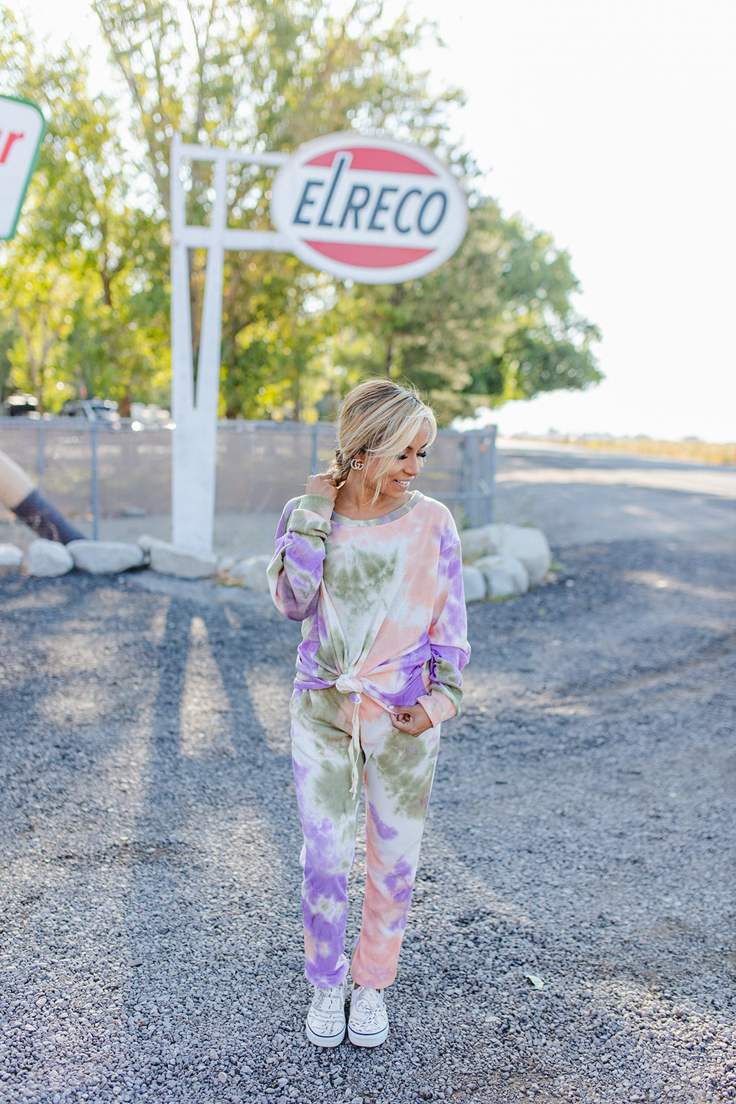 Reinvented Dye Lounge Set In LILAC/OLIVE***