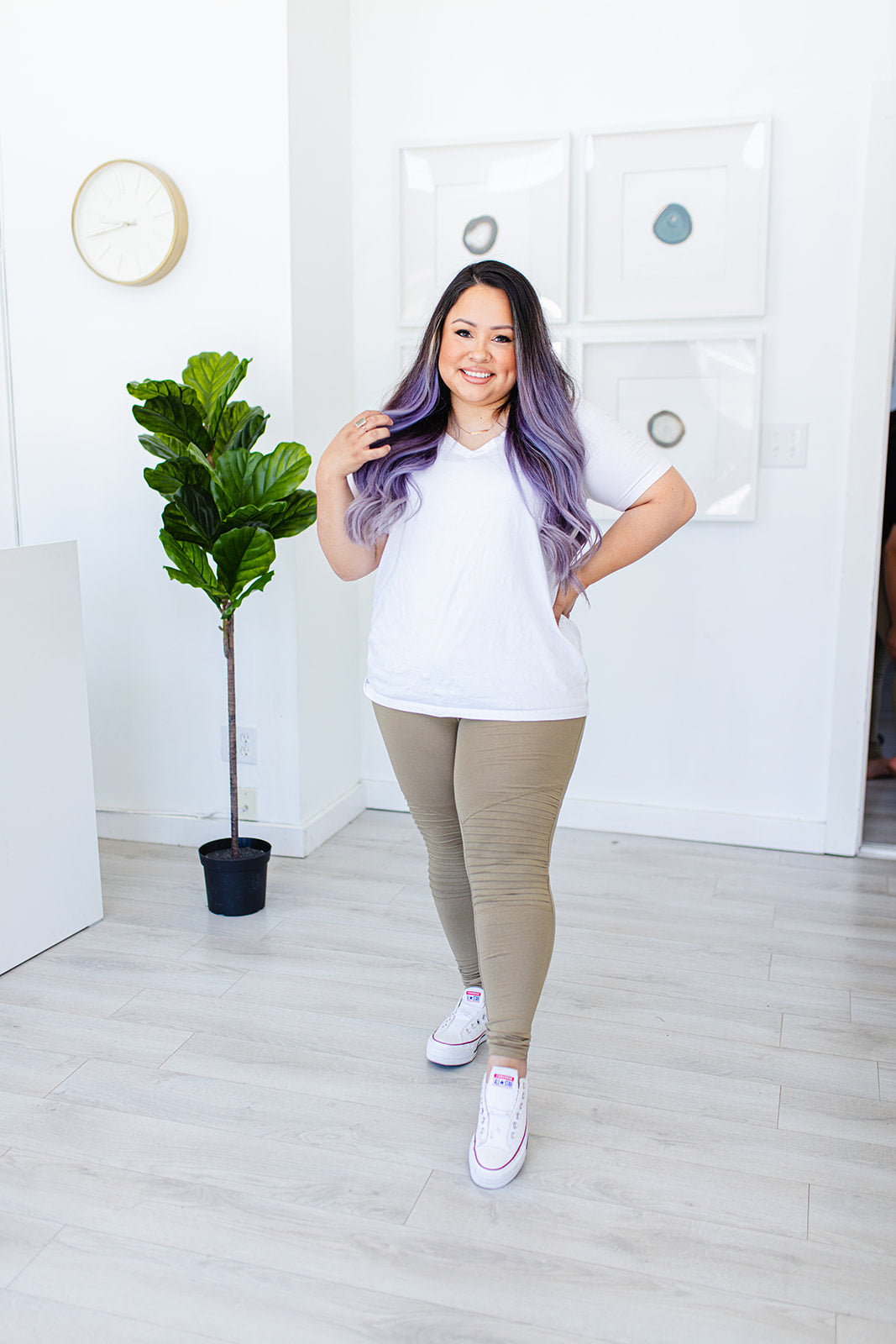 Mood Motto Leggings In KHAKI***
