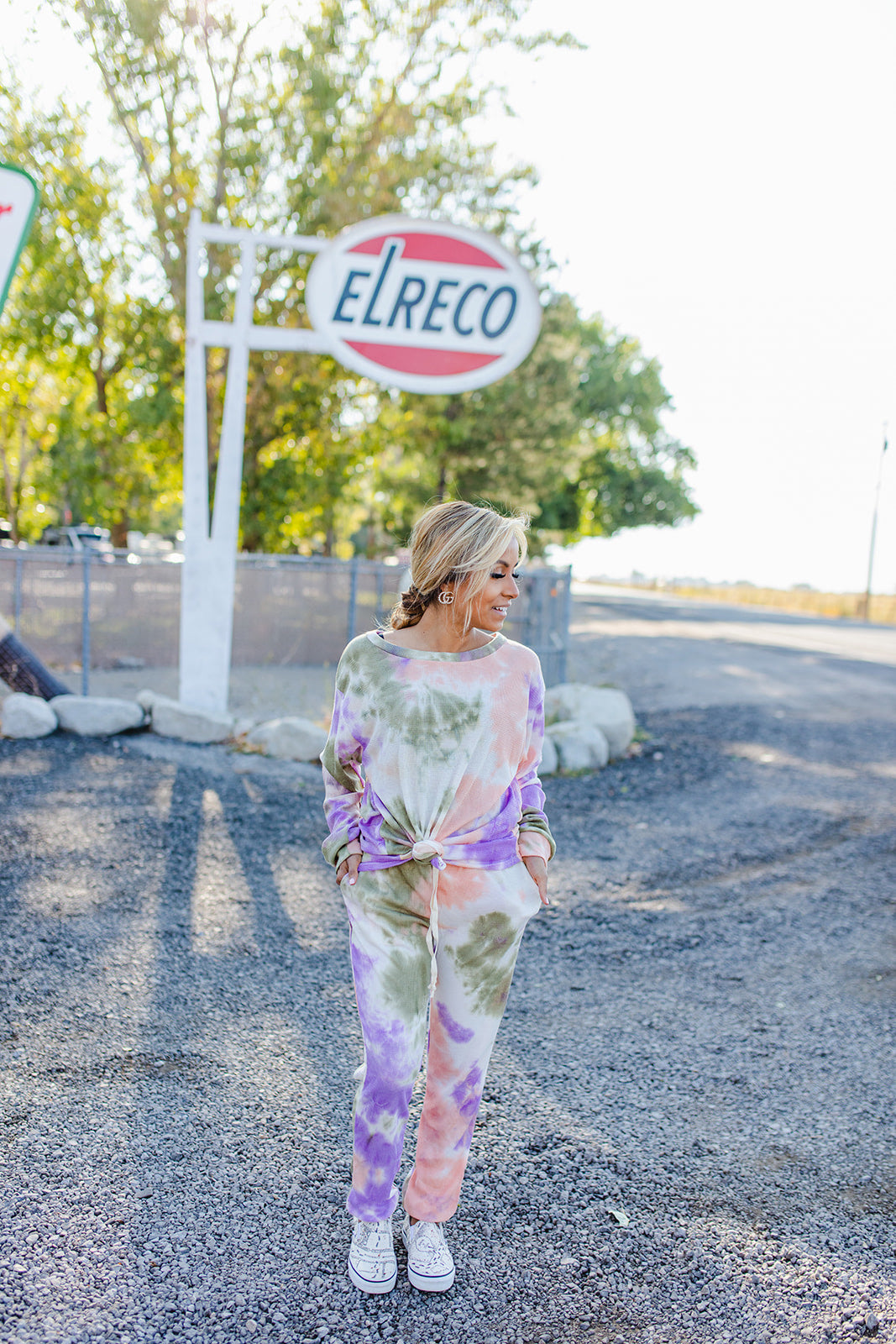 Reinvented Dye Lounge Set In LILAC/OLIVE***