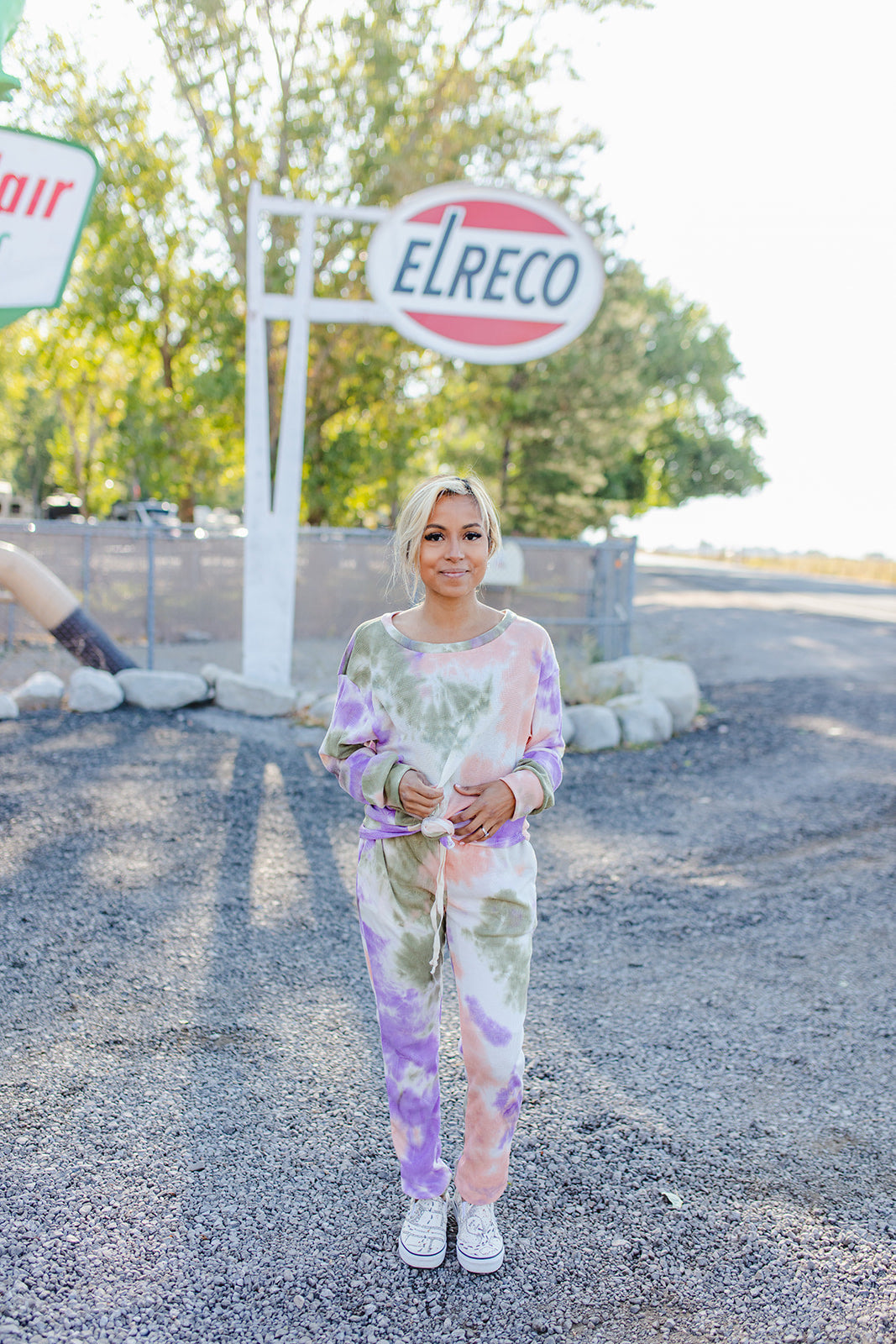 Reinvented Dye Lounge Set In LILAC/OLIVE***
