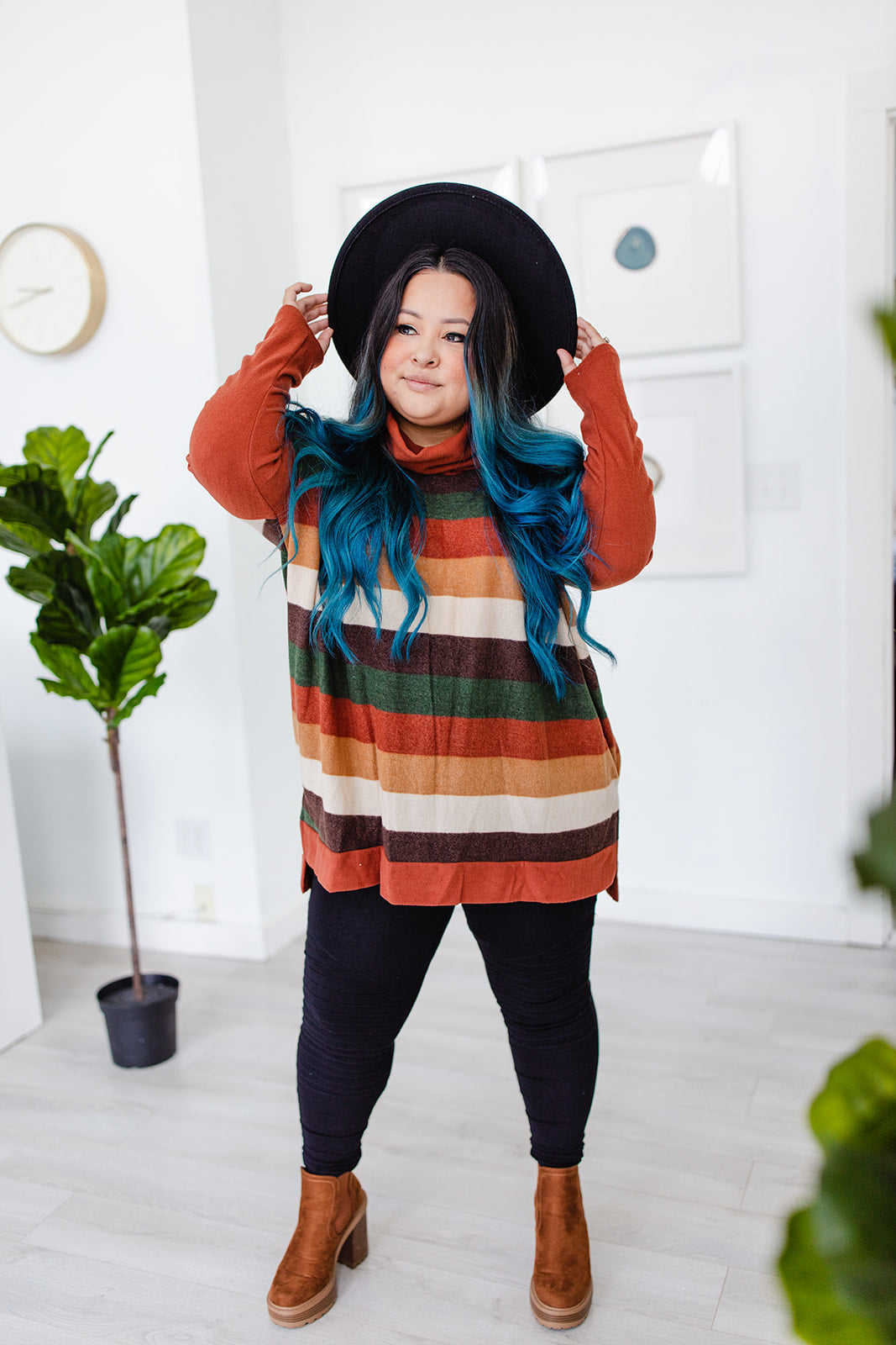 Ericka Funnel Neck Sweater Top