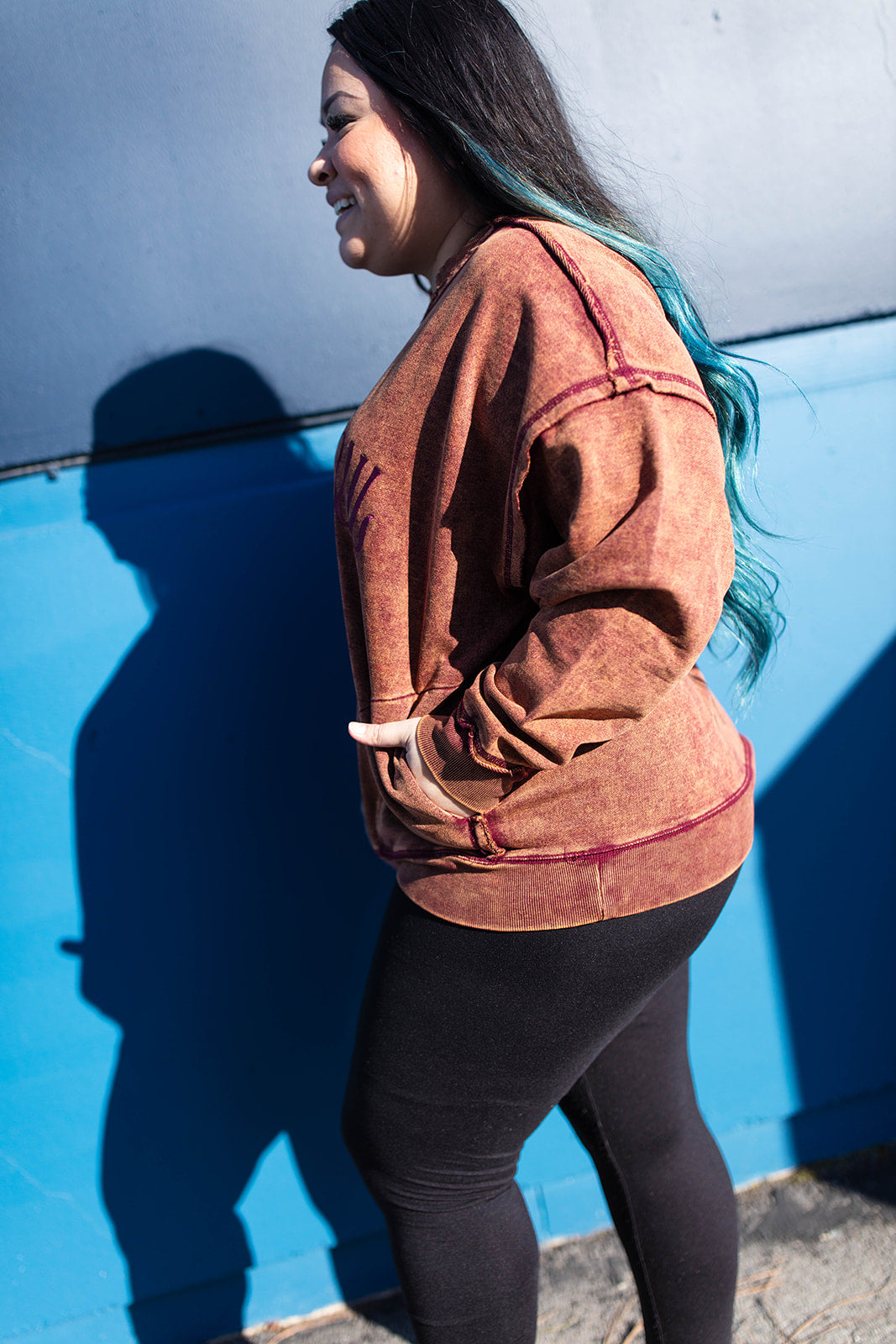 TABY ORIGINAL DESIGN: Dope Soul Acid Wash Pullover EMBROIDERED***