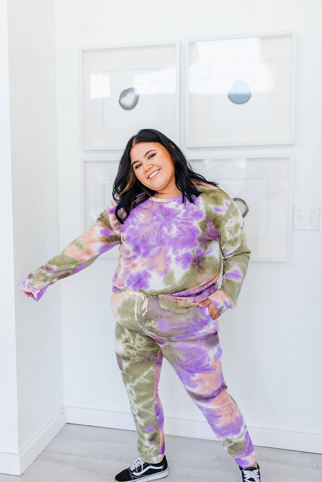 Reinvented Dye Lounge Set In LILAC/OLIVE***