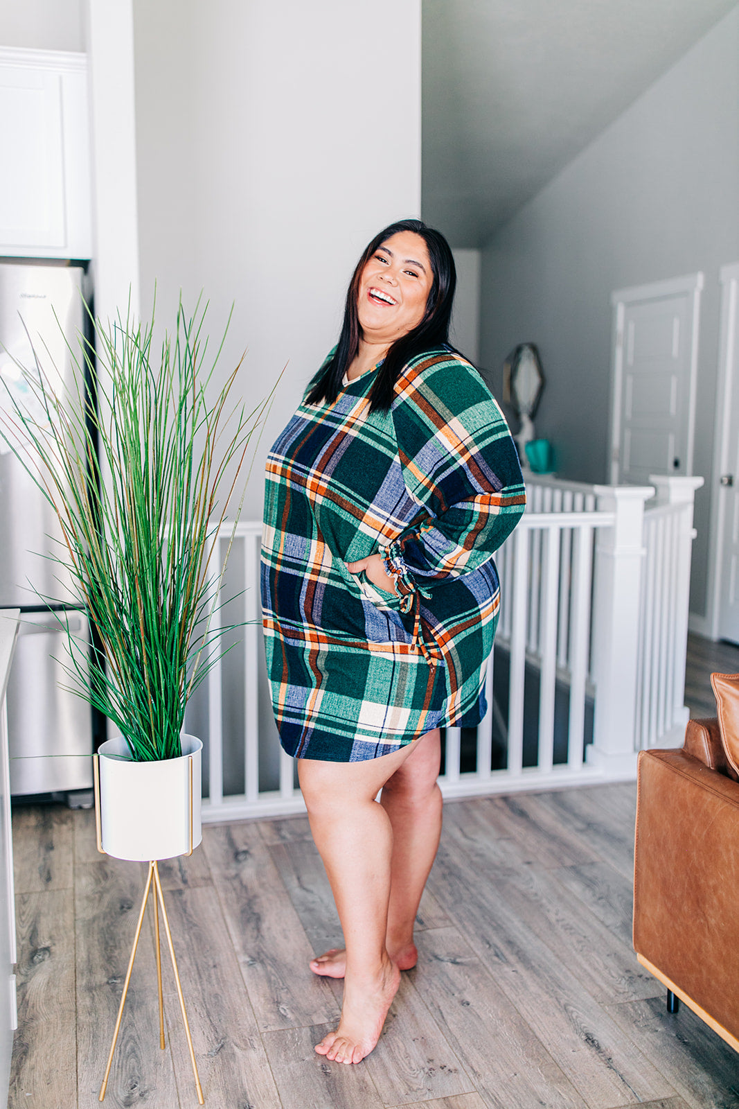Turning Heads Plaid Dress TABY'S PICK***