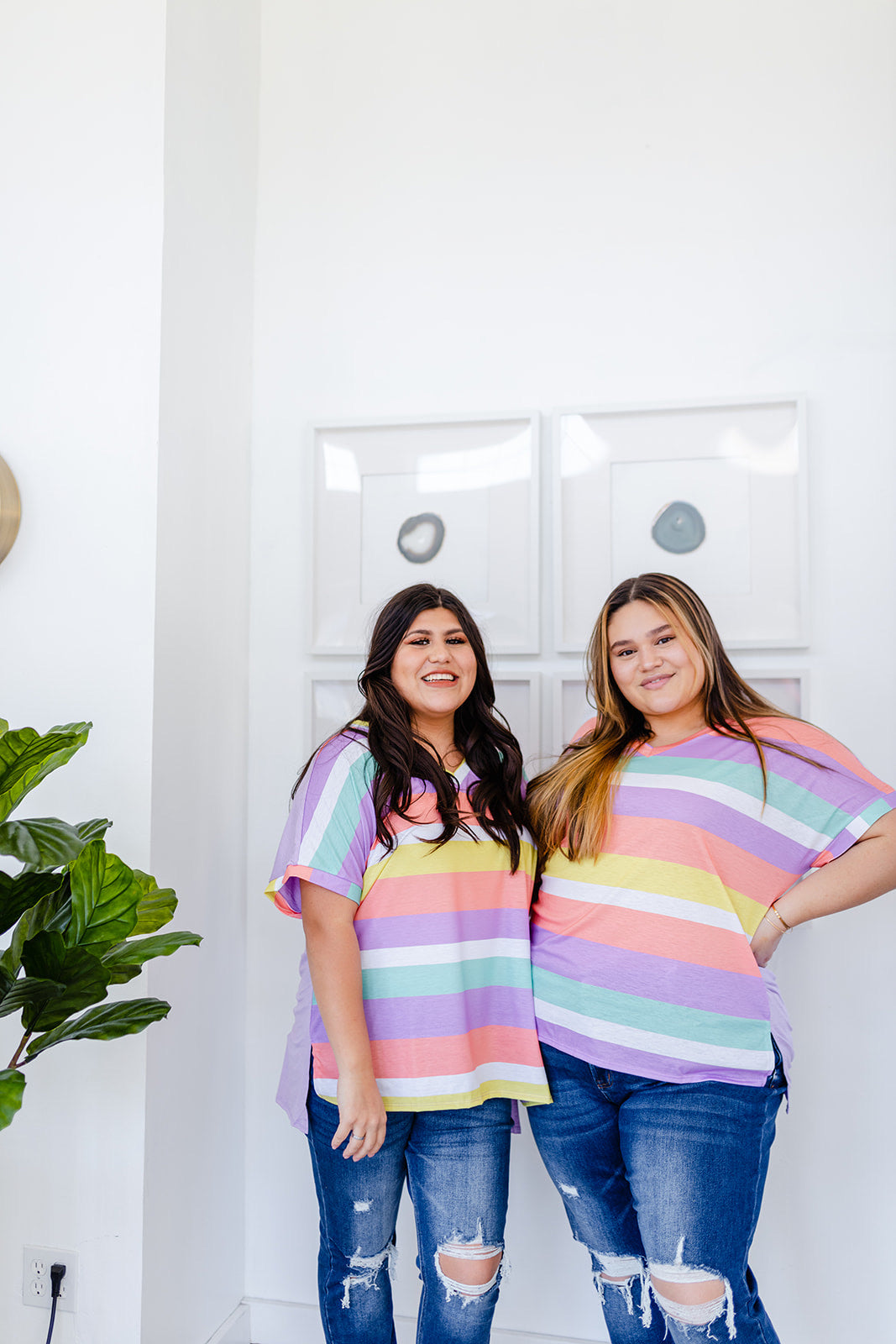 Sun Burst Striped Tee Bernie's Pick***