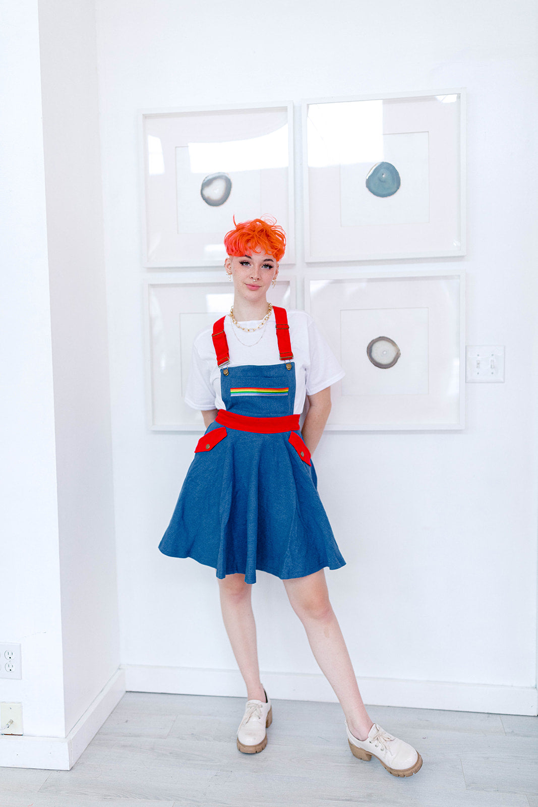 Rainbow Overall Dress XS-5X!***