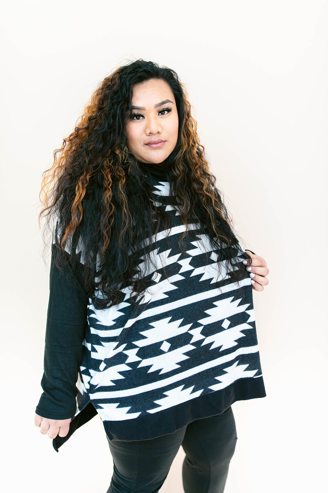 Jade Funnel Neck Sweater Top no