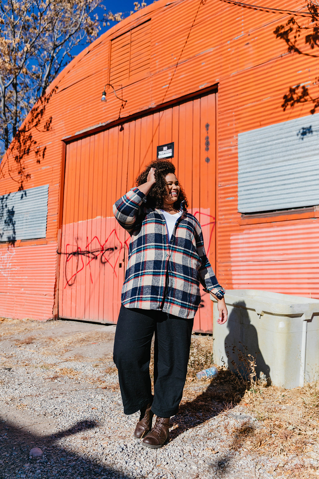Vagabond Plaid Jacket In TAUPE*** RESTOCKED*** AVAILABLE IN SIZES SMALL-3X!!***