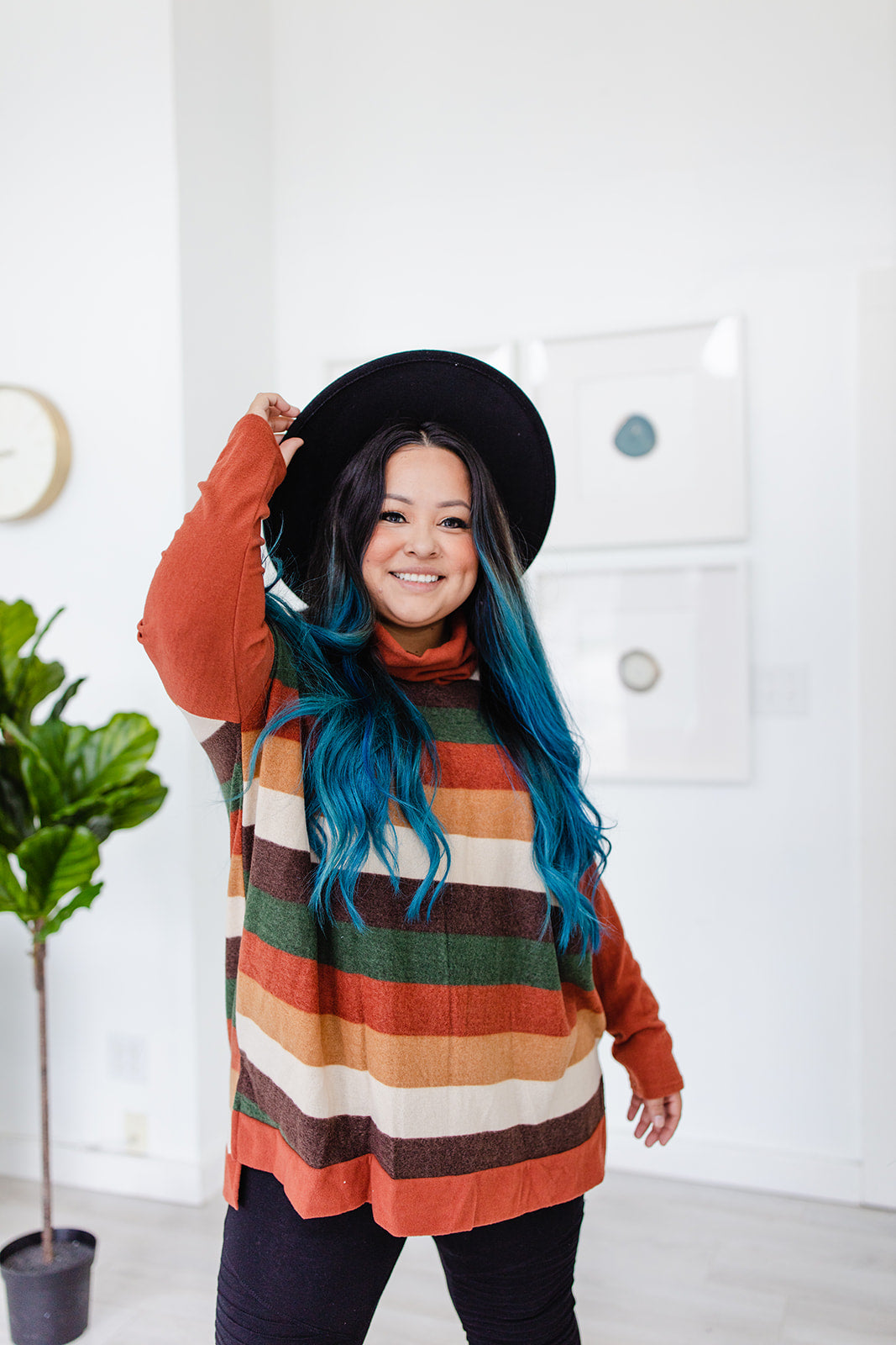 Ericka Funnel Neck Sweater Top