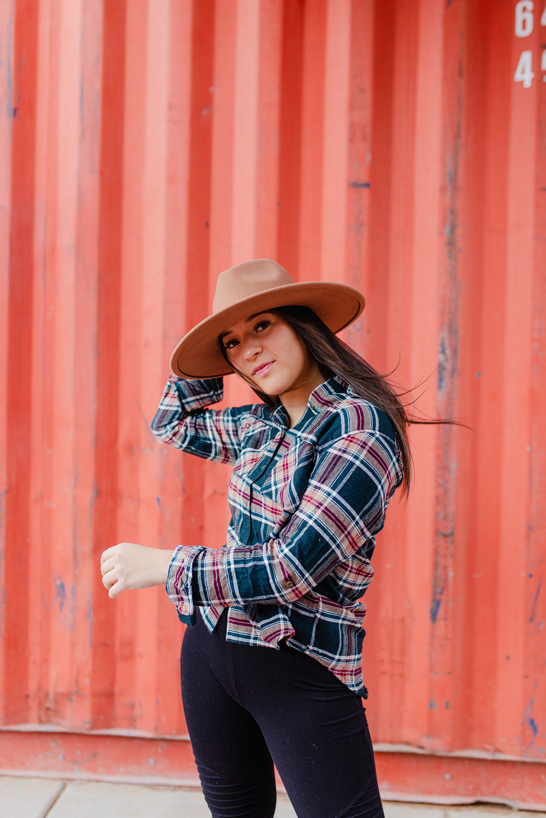 CHAD PLAID TOP