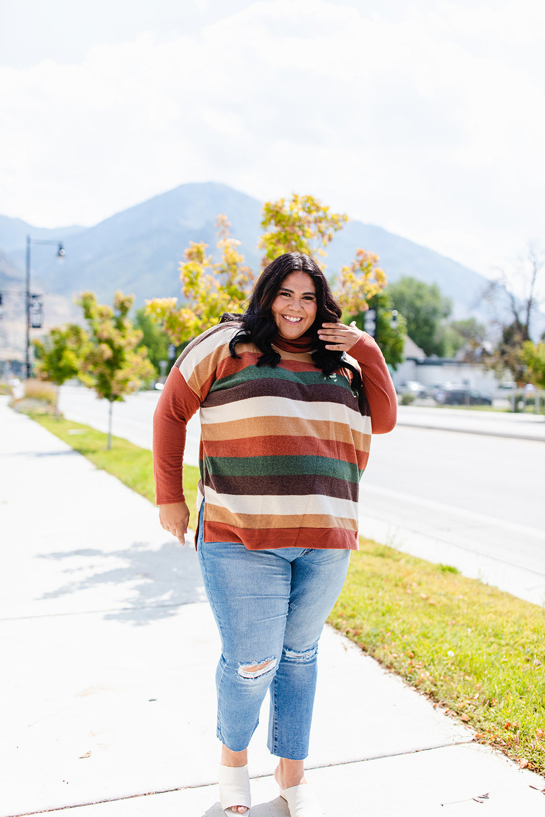 Ericka Funnel Neck Sweater Top