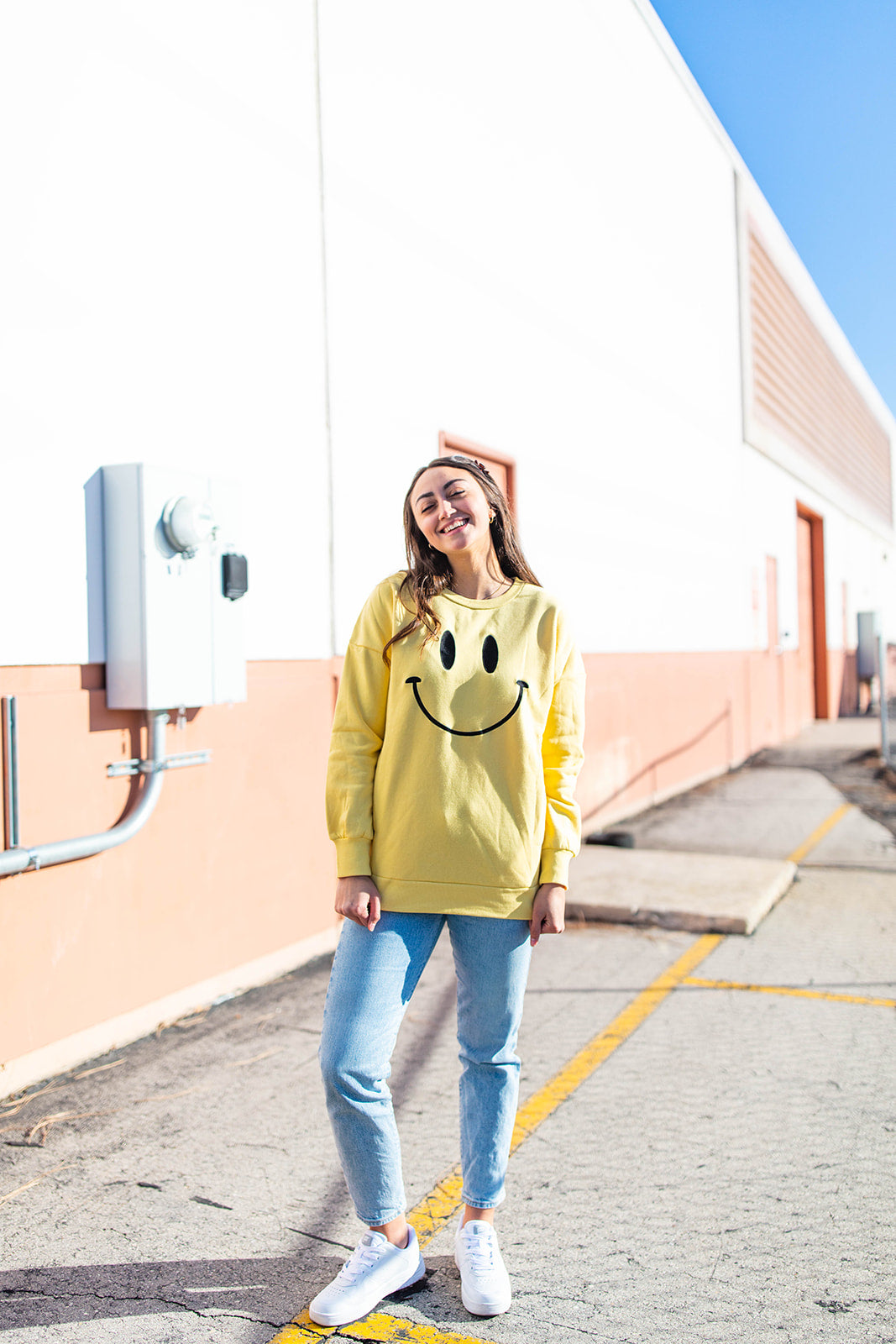 TABY ORIGINAL DESIGN: Smiley Pullover EMBROIDERED*** RESTOCKED***