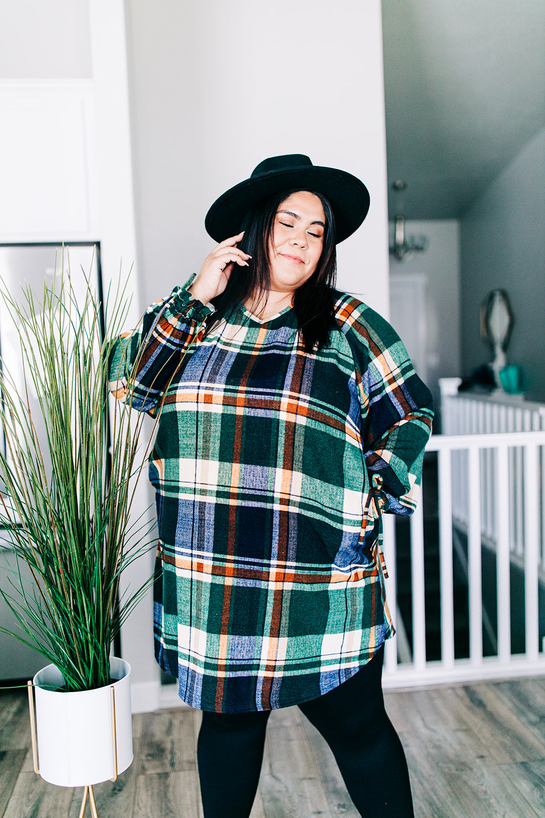 Turning Heads Plaid Dress TABY'S PICK***