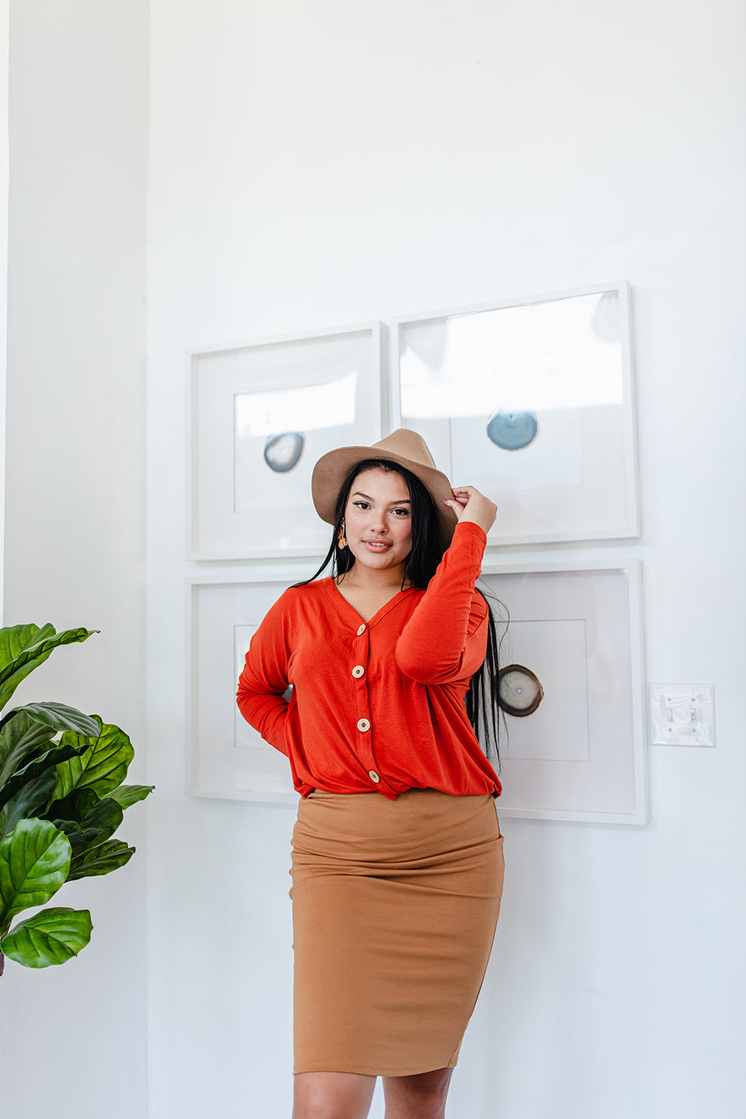 Emma Button Down Tie Tee