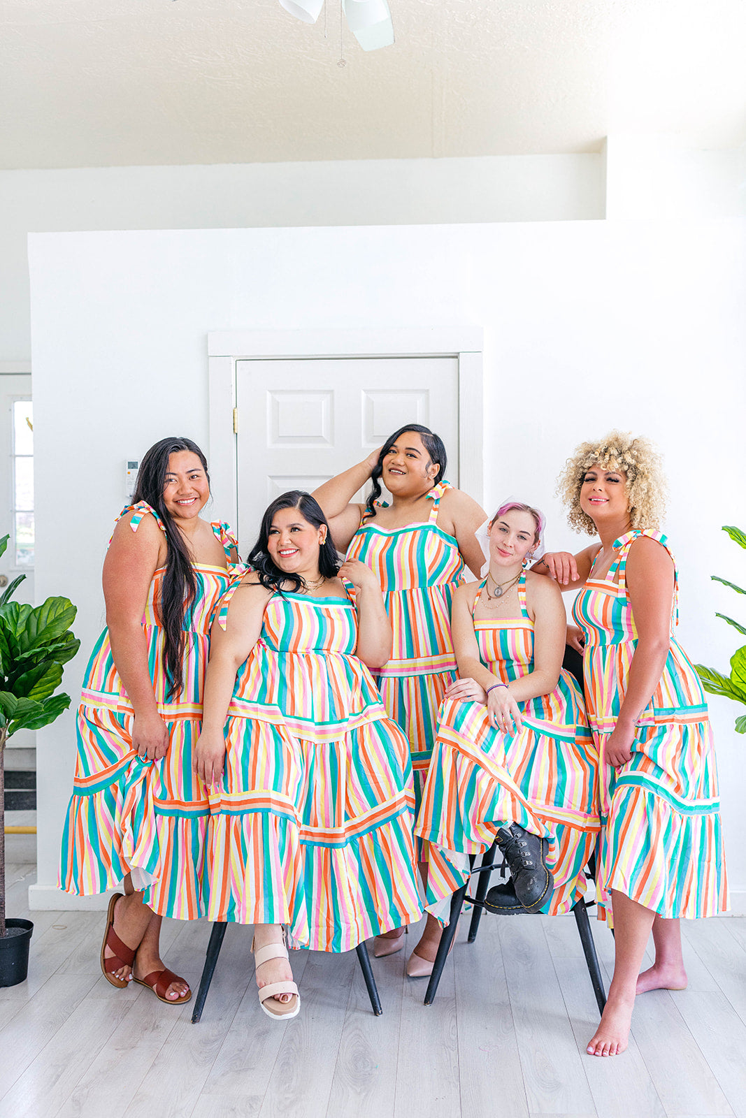 Band Of Color Dress In Sizes XS-5X!***