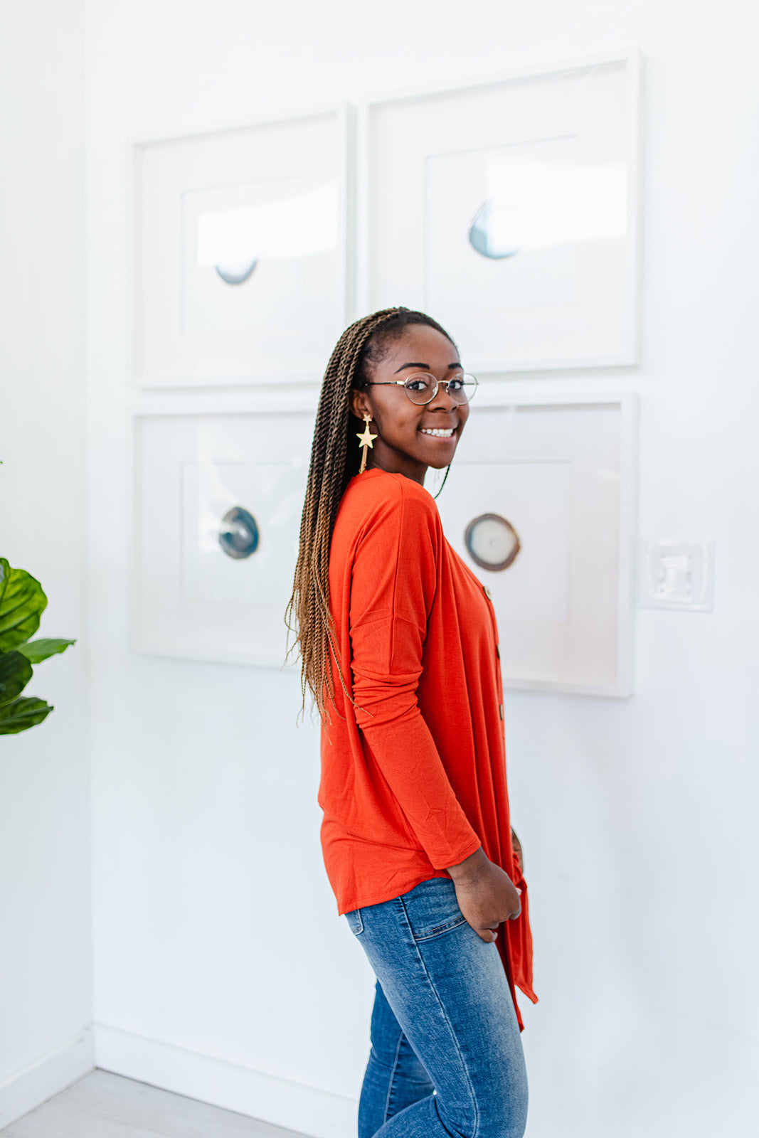 Emma Button Down Tie Tee