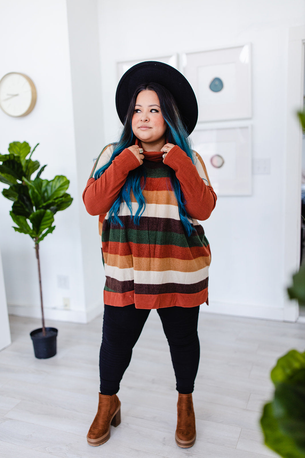 Ericka Funnel Neck Sweater Top