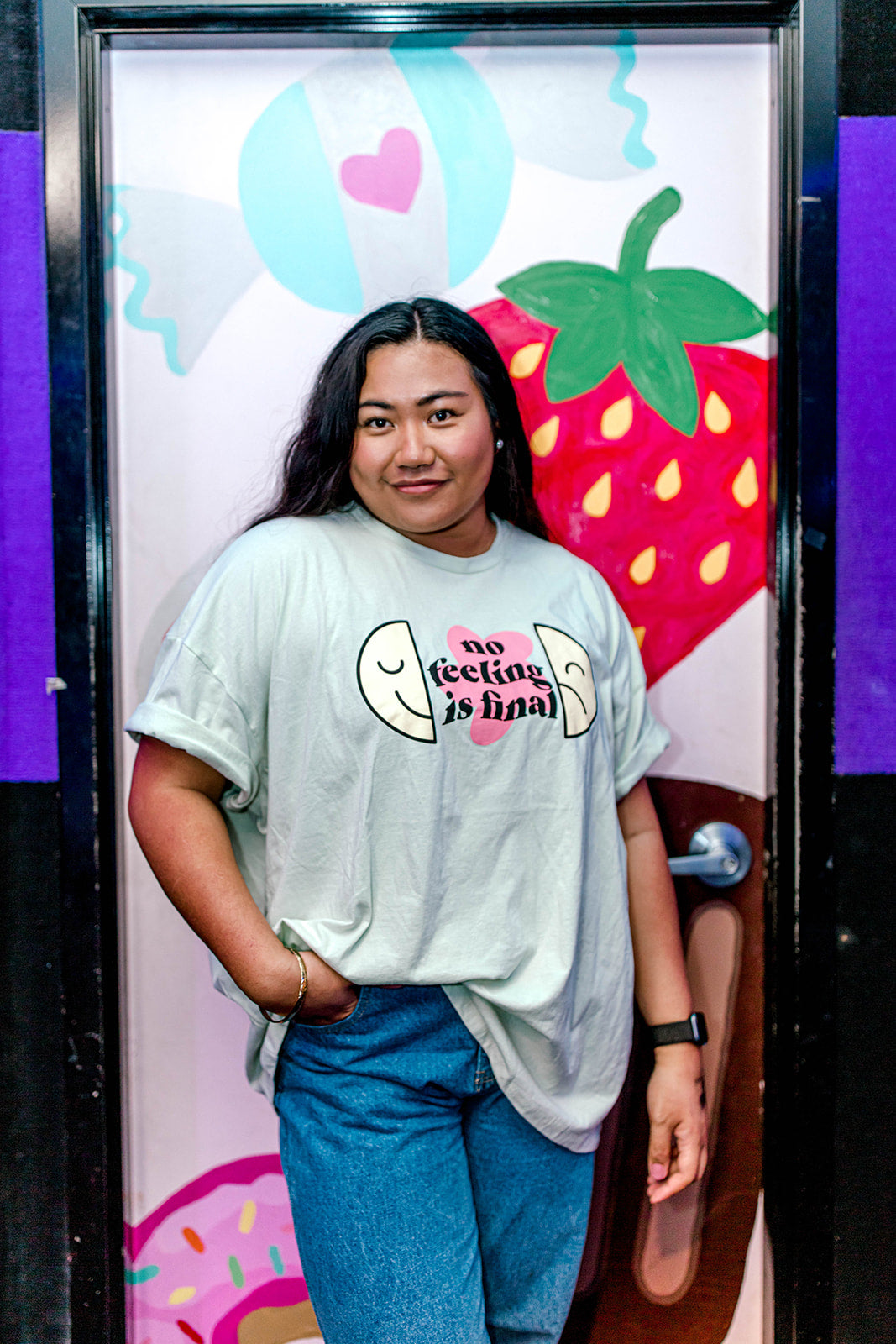 TABY ORIGINAL: No Feeling Is Final Boxy Tee In CREAMY MINT***
