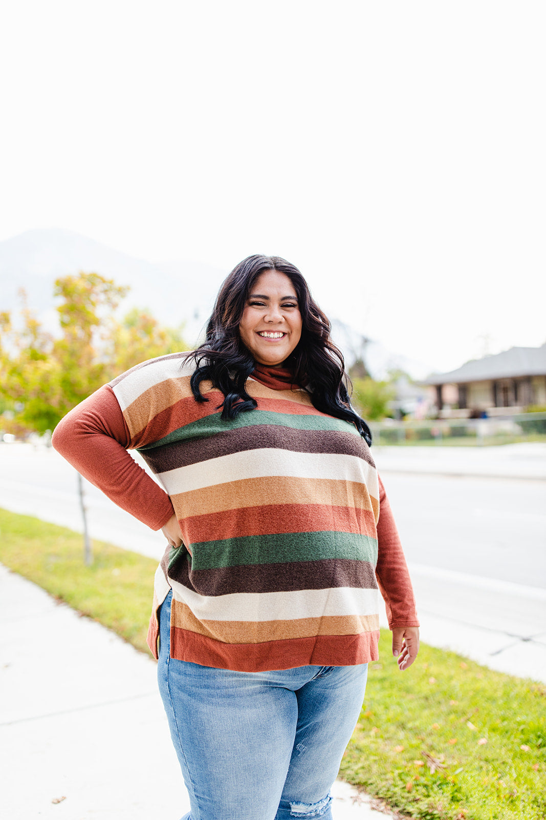 Ericka Funnel Neck Sweater Top