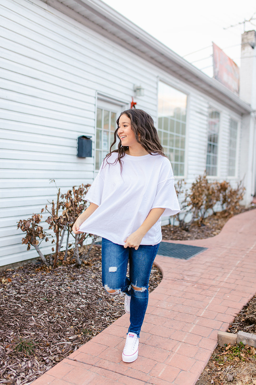 Boyfriend Boxy Knit Top In WHITE***
