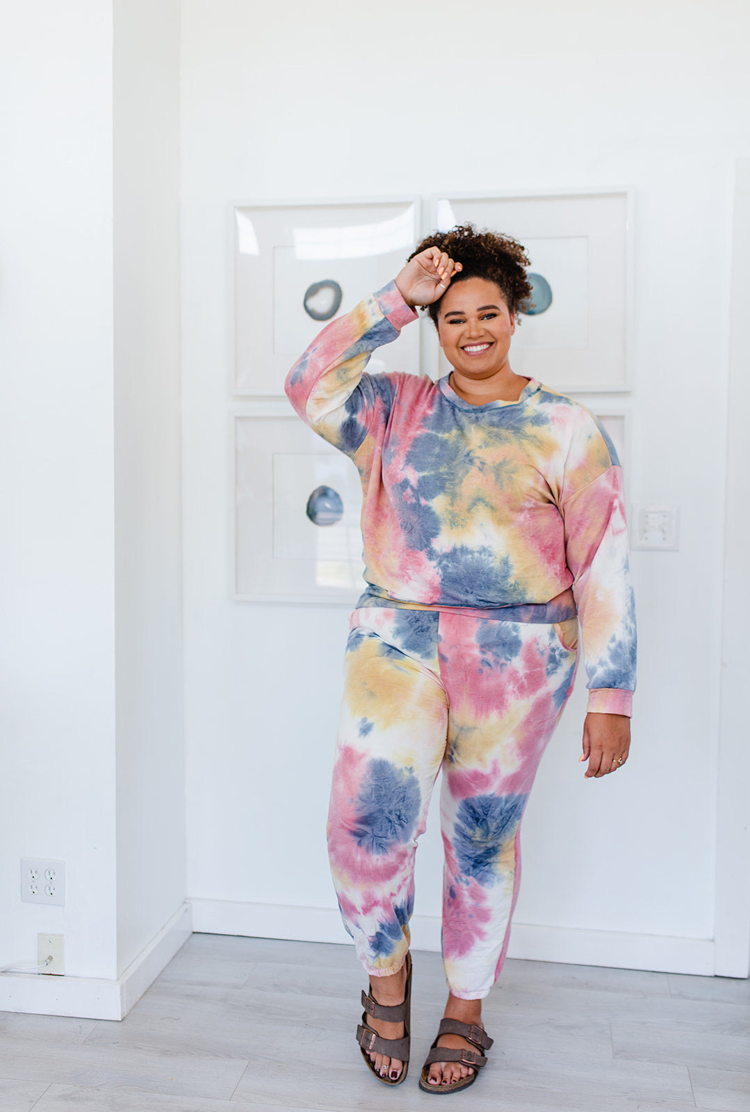 Say Yes To The Matching Tie Dye Set IN SKY DYE