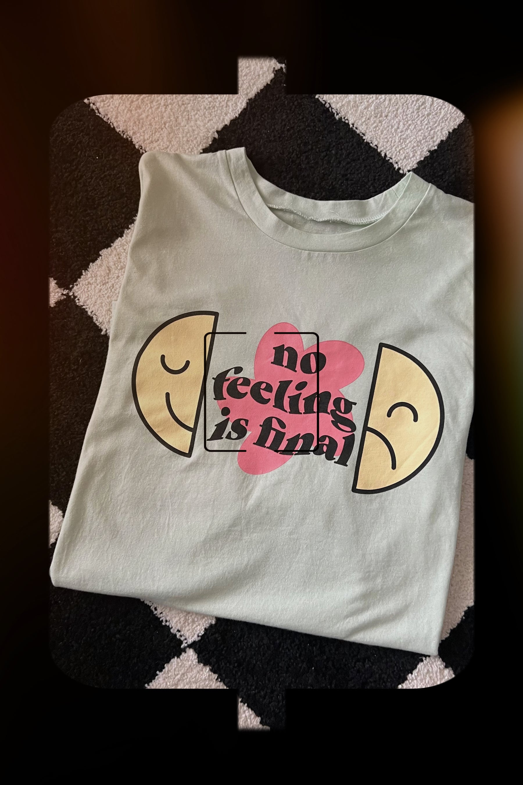 TABY ORIGINAL: No Feeling Is Final Boxy Tee In CREAMY MINT***