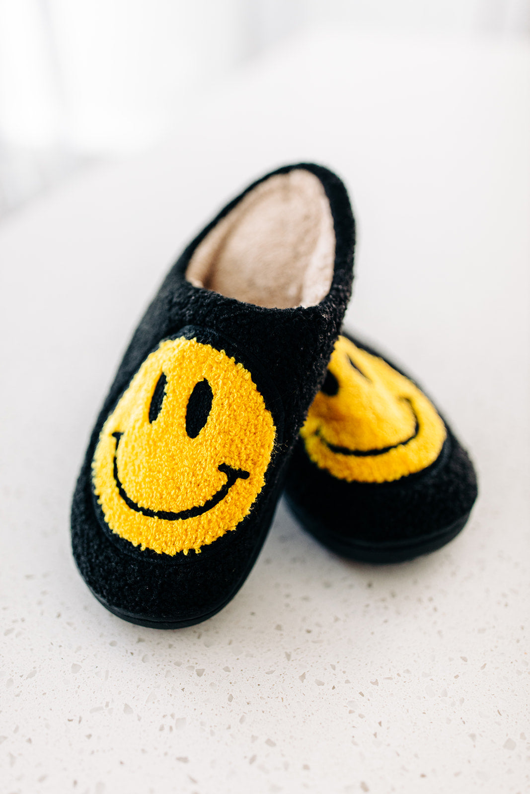 Smile More, Worry Less Slippers
