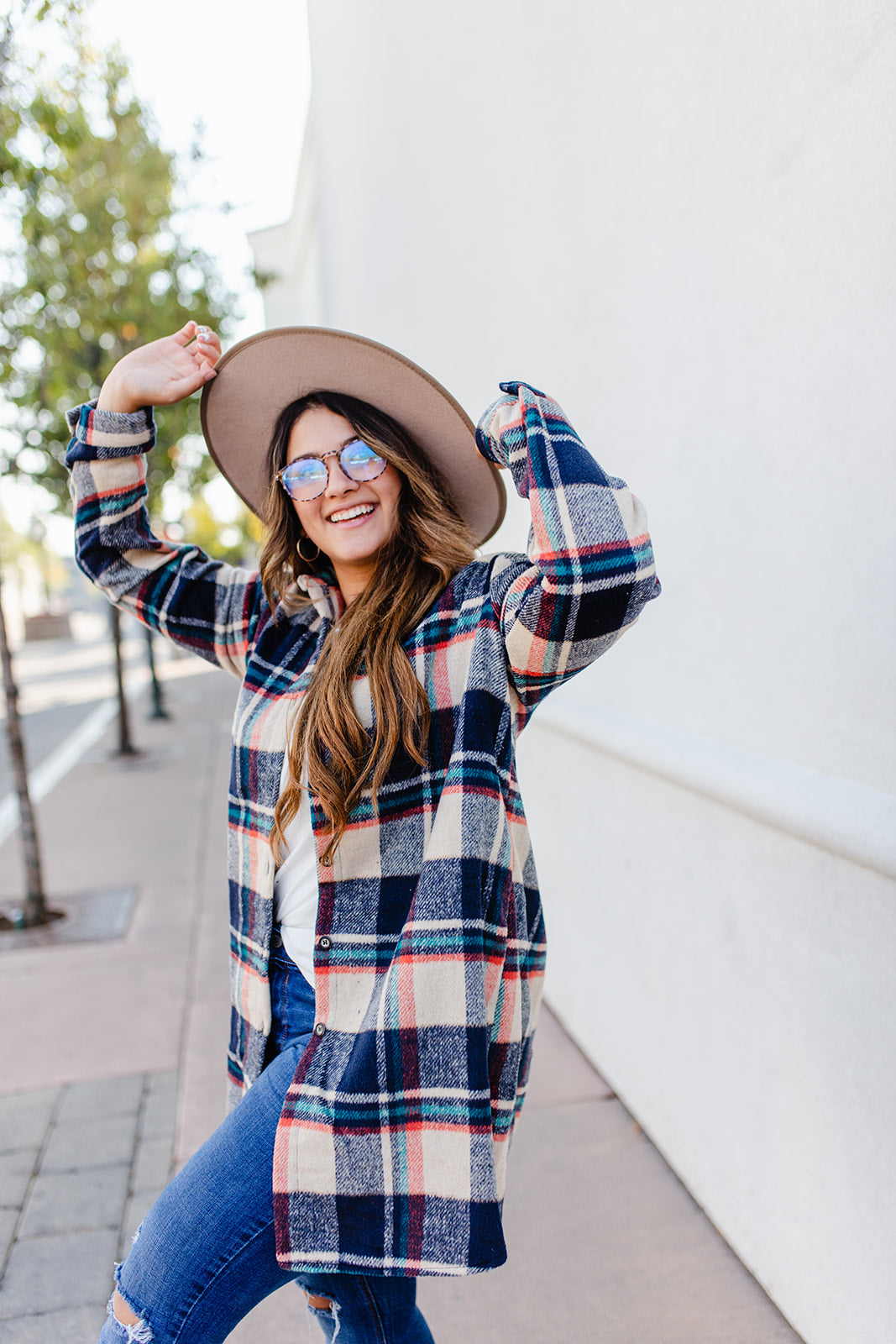 Vagabond Plaid Jacket In TAUPE*** RESTOCKED*** AVAILABLE IN SIZES SMALL-3X!!***